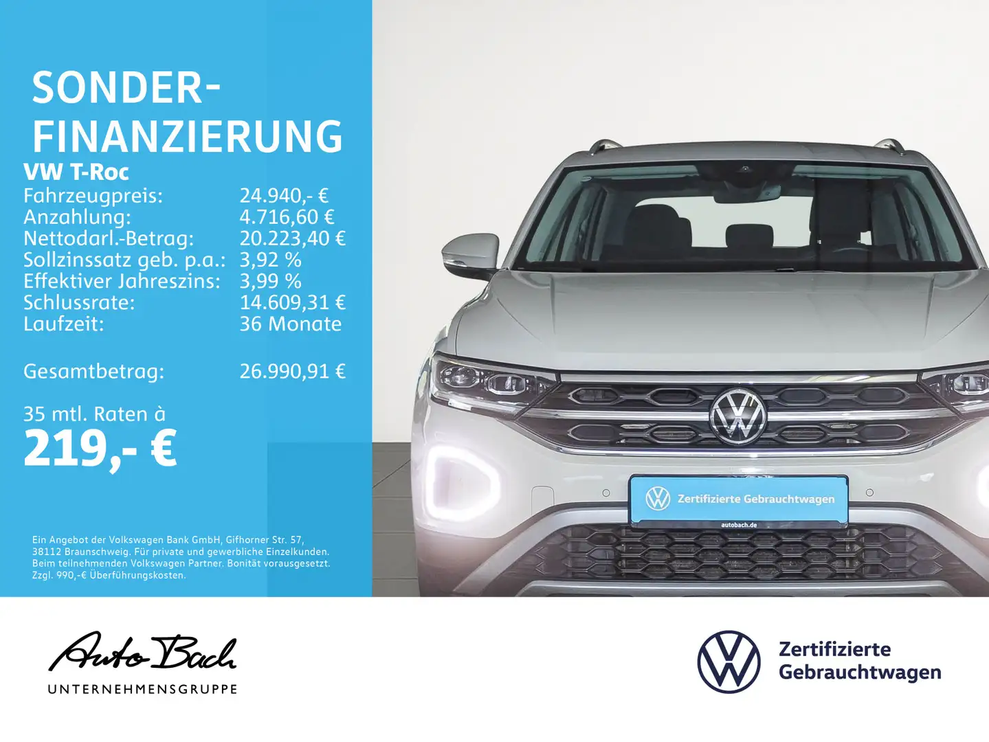 Volkswagen T-Roc T-ROC 1.5 TSI DSG Style, Navi, LED, Digital Cock Beige - 2