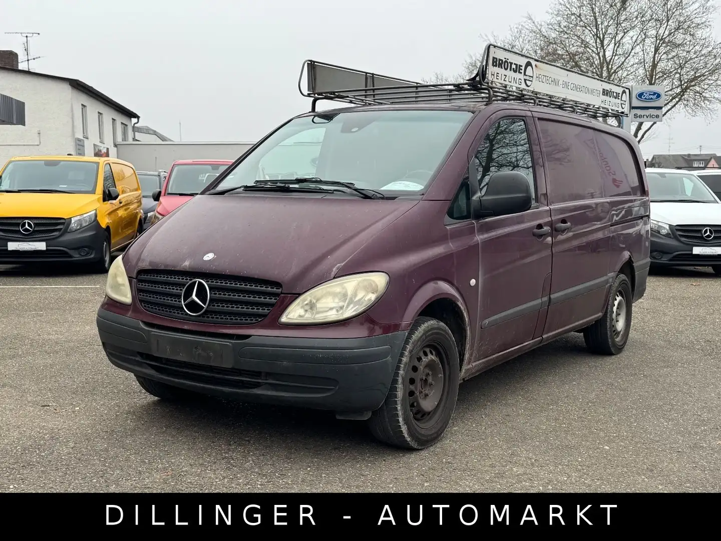 Mercedes-Benz Vito 111 CDI Lang KLIMA Euro4 AHK 2xSchiebetüren Rot - 1