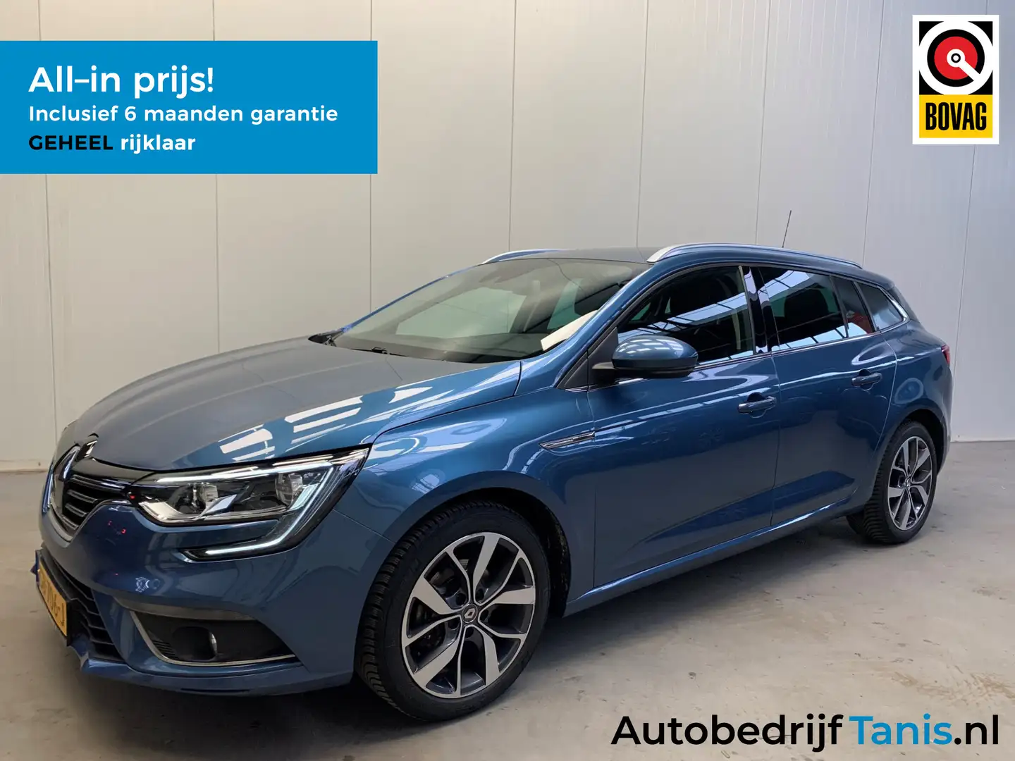 Renault Megane Estate 1.2 TCe Bose NAVIGATIE-LEDER-PDC-LMV-SPORT. Blauw - 1