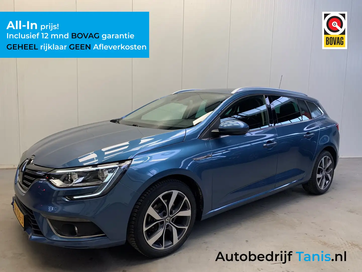 Renault Megane Estate 1.2 TCe Bose NAVIGATIE-LEDER-PDC-LMV-SPORT. Blauw - 1