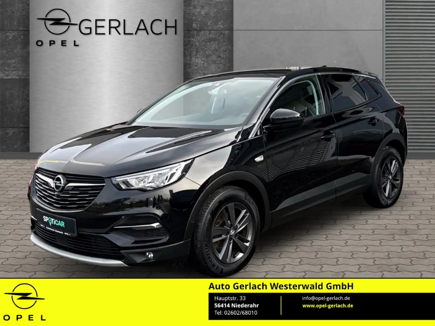 Opel Grandland Design Line 1.2 Turbo EU6d Navi 360 Kamera Apple C Noir - 1