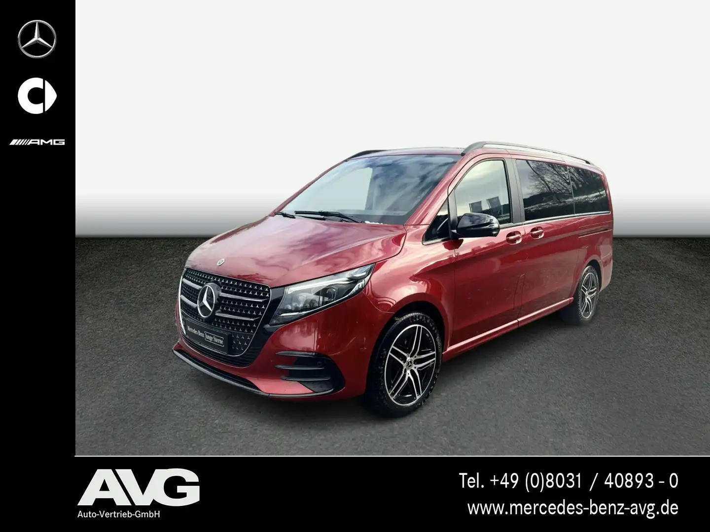 Mercedes-Benz V 300 V 300 d 4M AVANTGARDE AMG Line Burmester AHK 360 Rot - 1