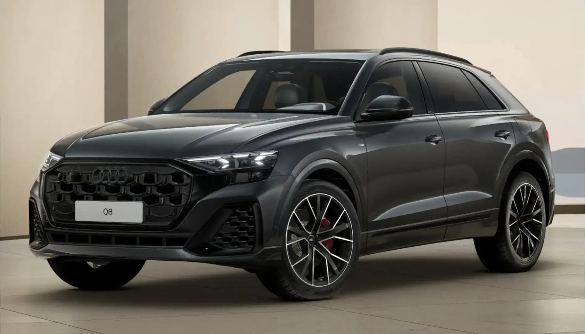 Audi Q8 55 TFSIe S-Line 4W sturing Pano Tour Park City B&O Grijs - 1