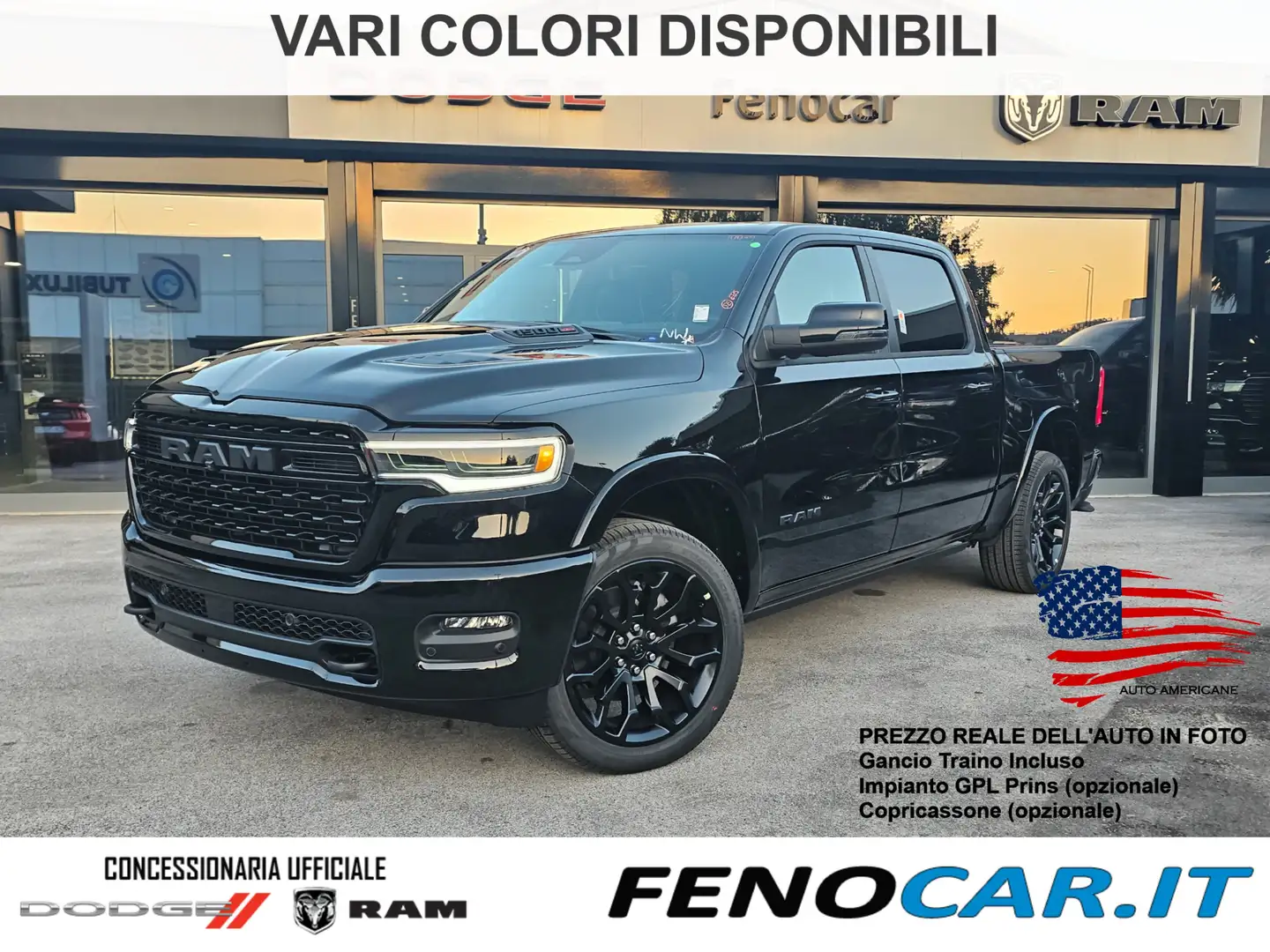 Dodge RAM 3.0 I6 HURRICANE 548CV LIMITED NIGHT AUTOCARRO N1 Zwart - 1