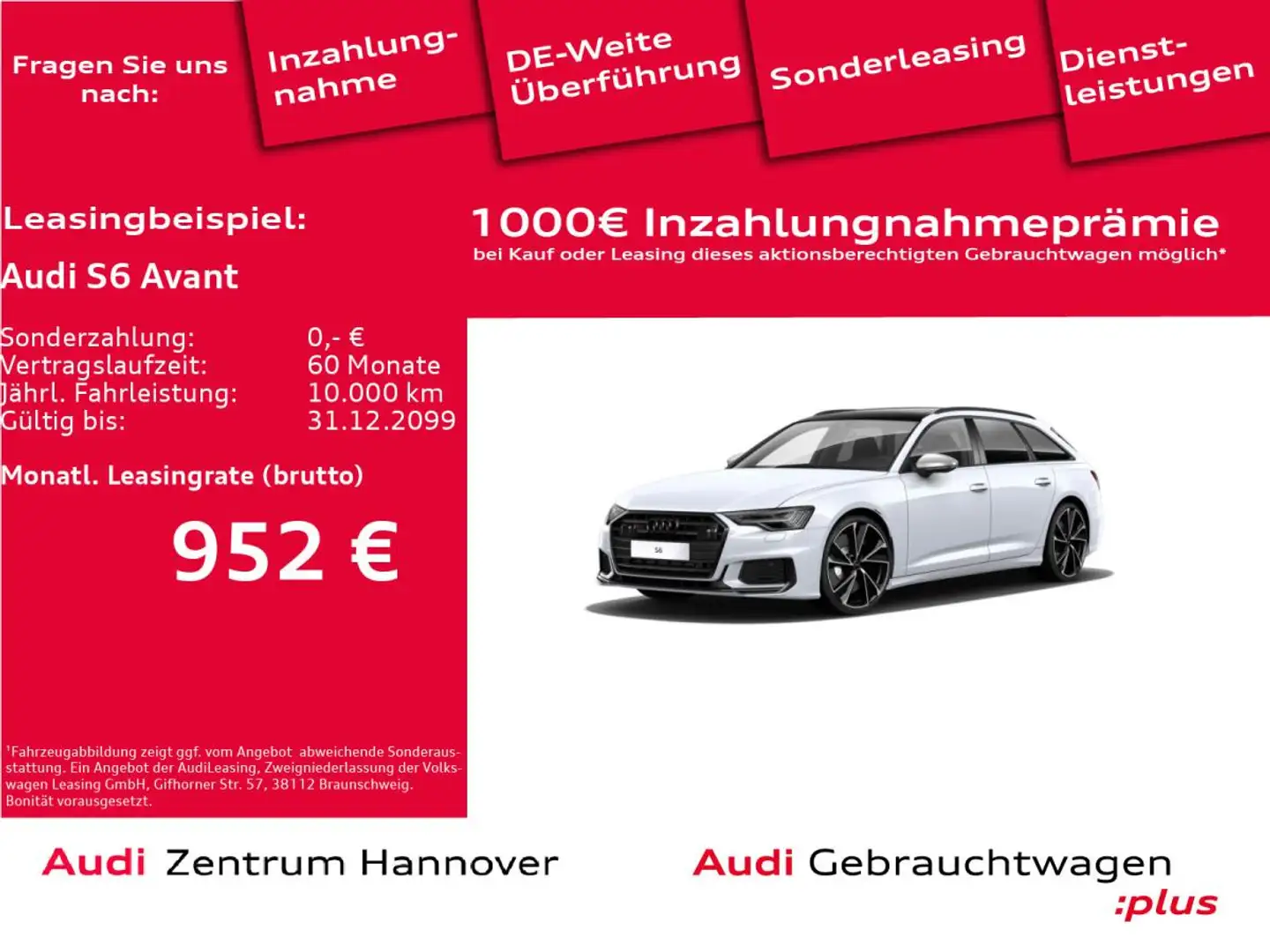 Audi S6 Avant 55 TDI qu. Head-Up Pano HD Matrix B&O Weiß - 1