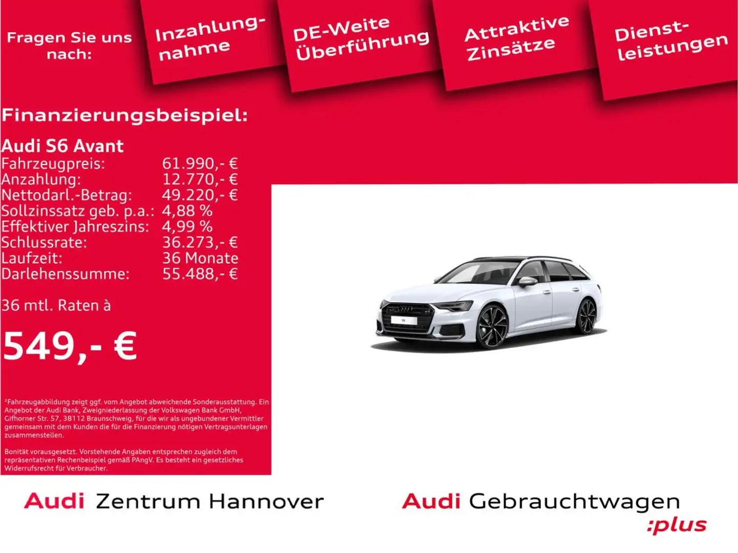 Audi S6 Avant 55 TDI qu. Head-Up Pano HD Matrix B&O Weiß - 2