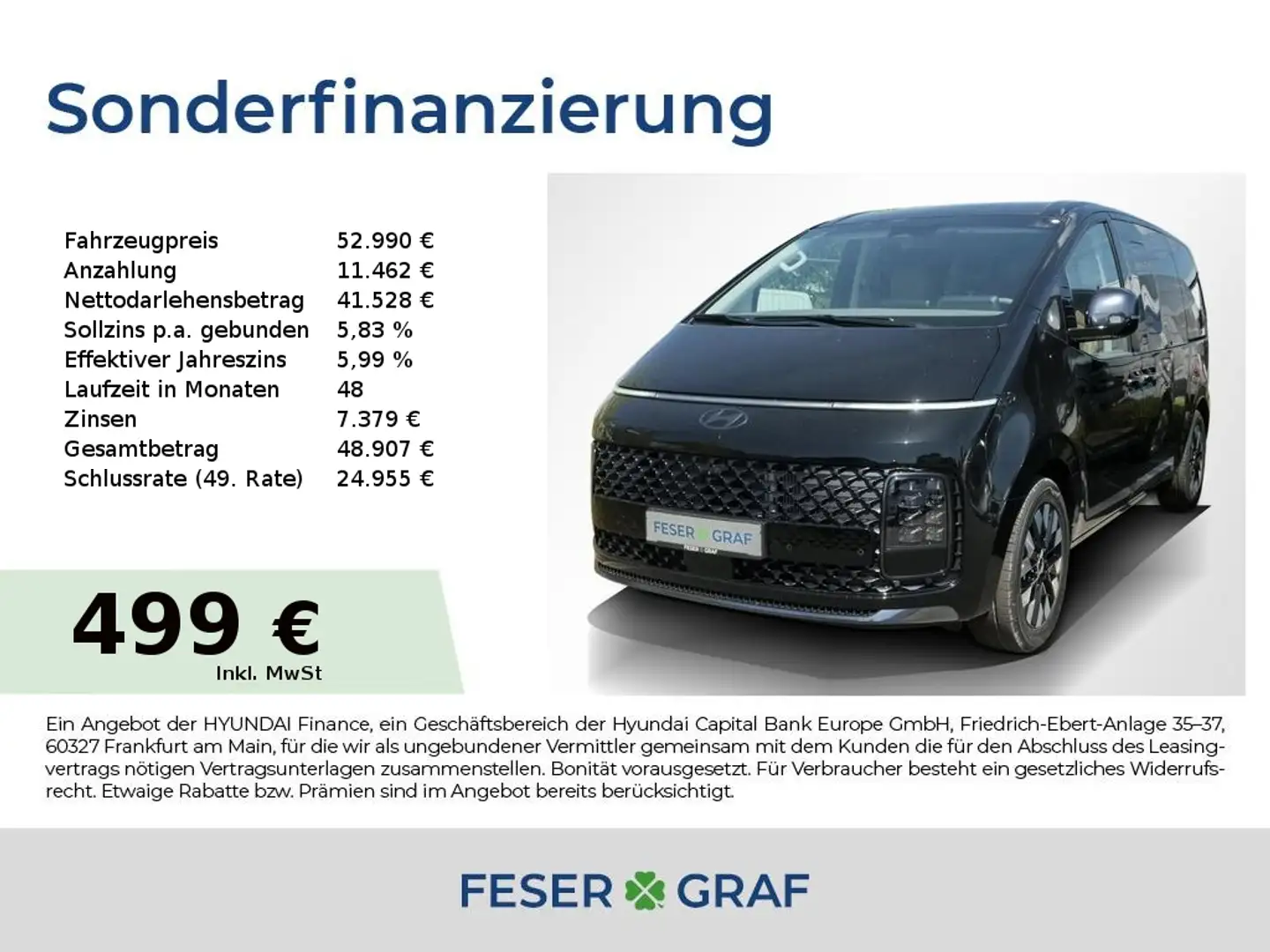 Hyundai STARIA SIGNATURE LEDER NAVI CAM LED SHZ LHZ Schwarz - 1