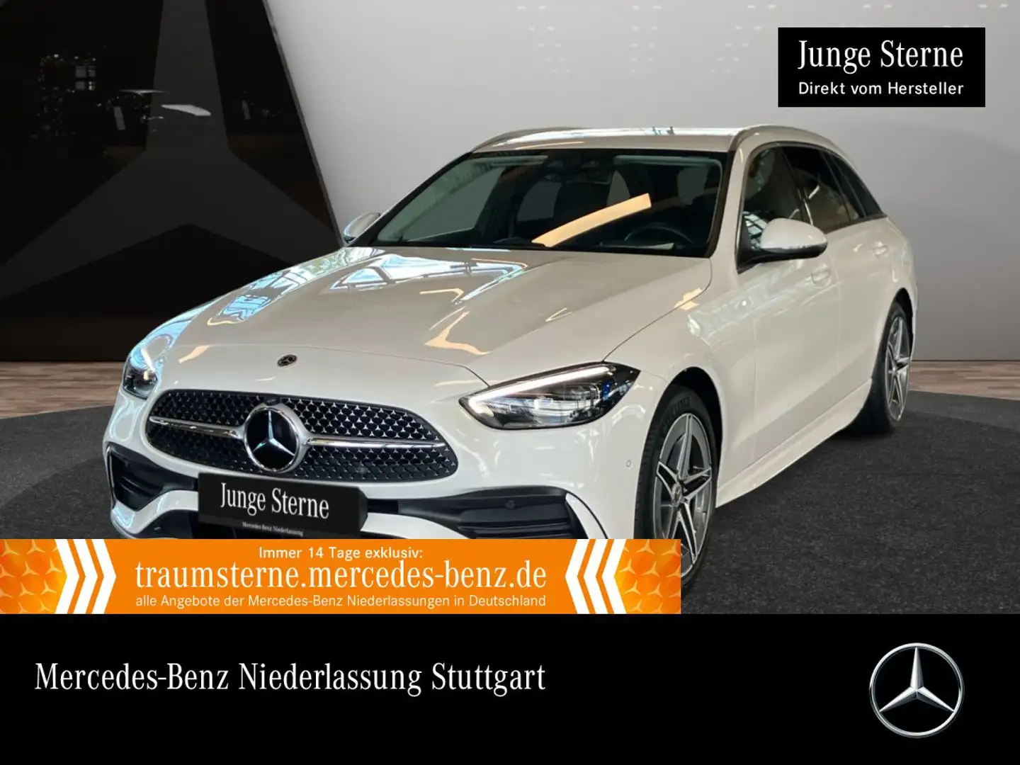 Mercedes-Benz C 300 e T AMG+360+AHK+BURMESTER+KEYLESS+9G Weiß - 1
