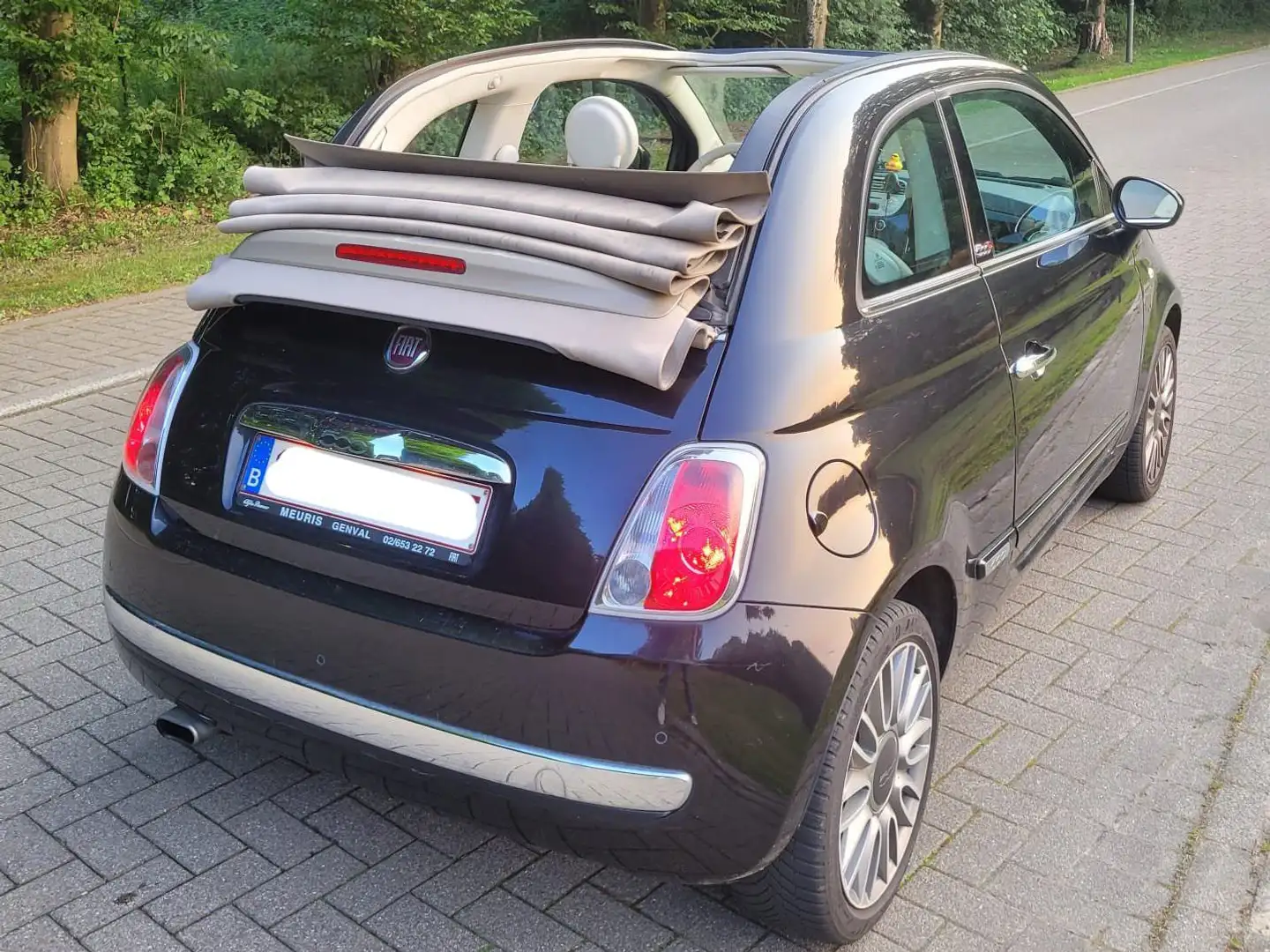 Fiat 500C 1.2i CABRIO _ POP STAR Zwart - 2