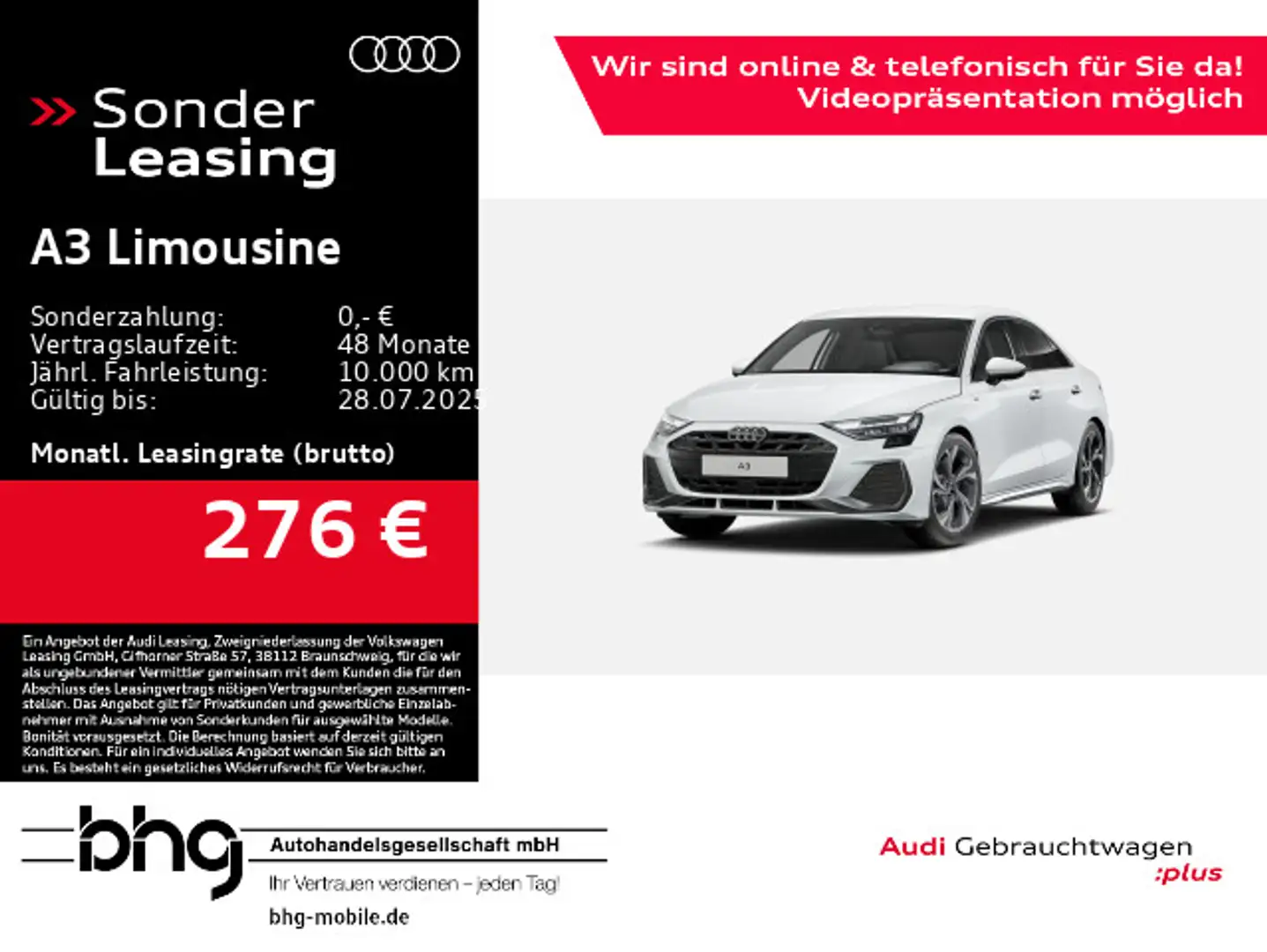Audi A3 30 TFSI S-tronic S-Line Business Weiß - 1