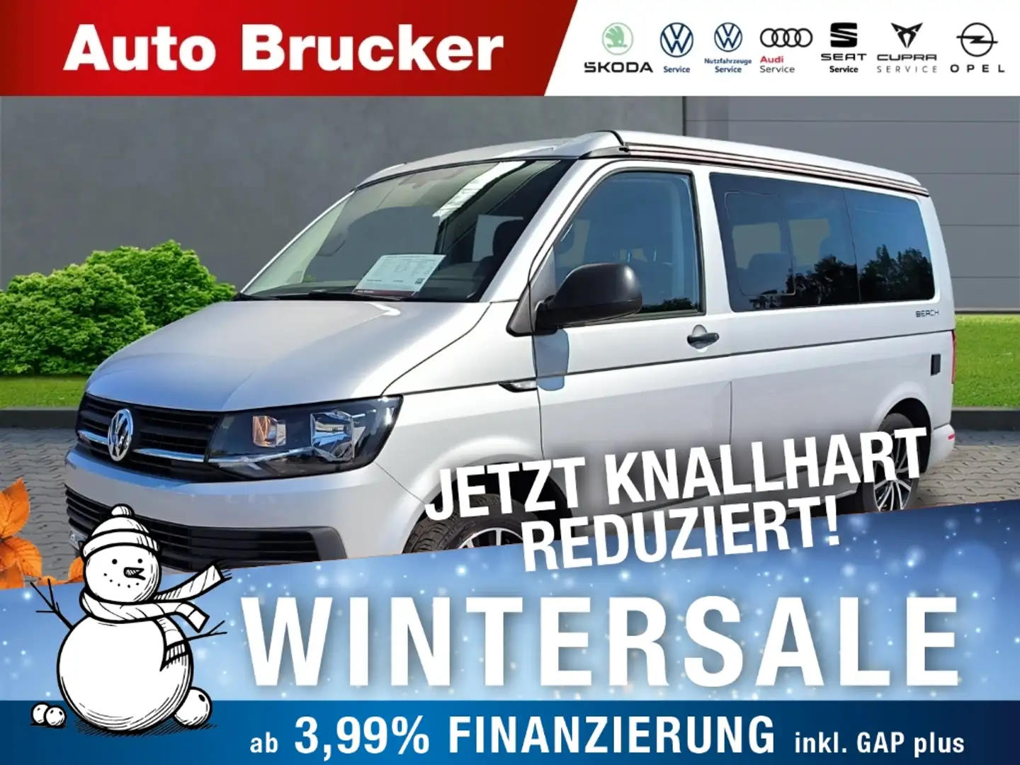 Volkswagen T6 California Beach 2.0 TDI AHK Navi Standheizung Gris - 1