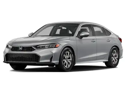 Silver 2026 Honda Civic LX FWD Sedan Front-Wheel Drive Continuously Variable Transmission