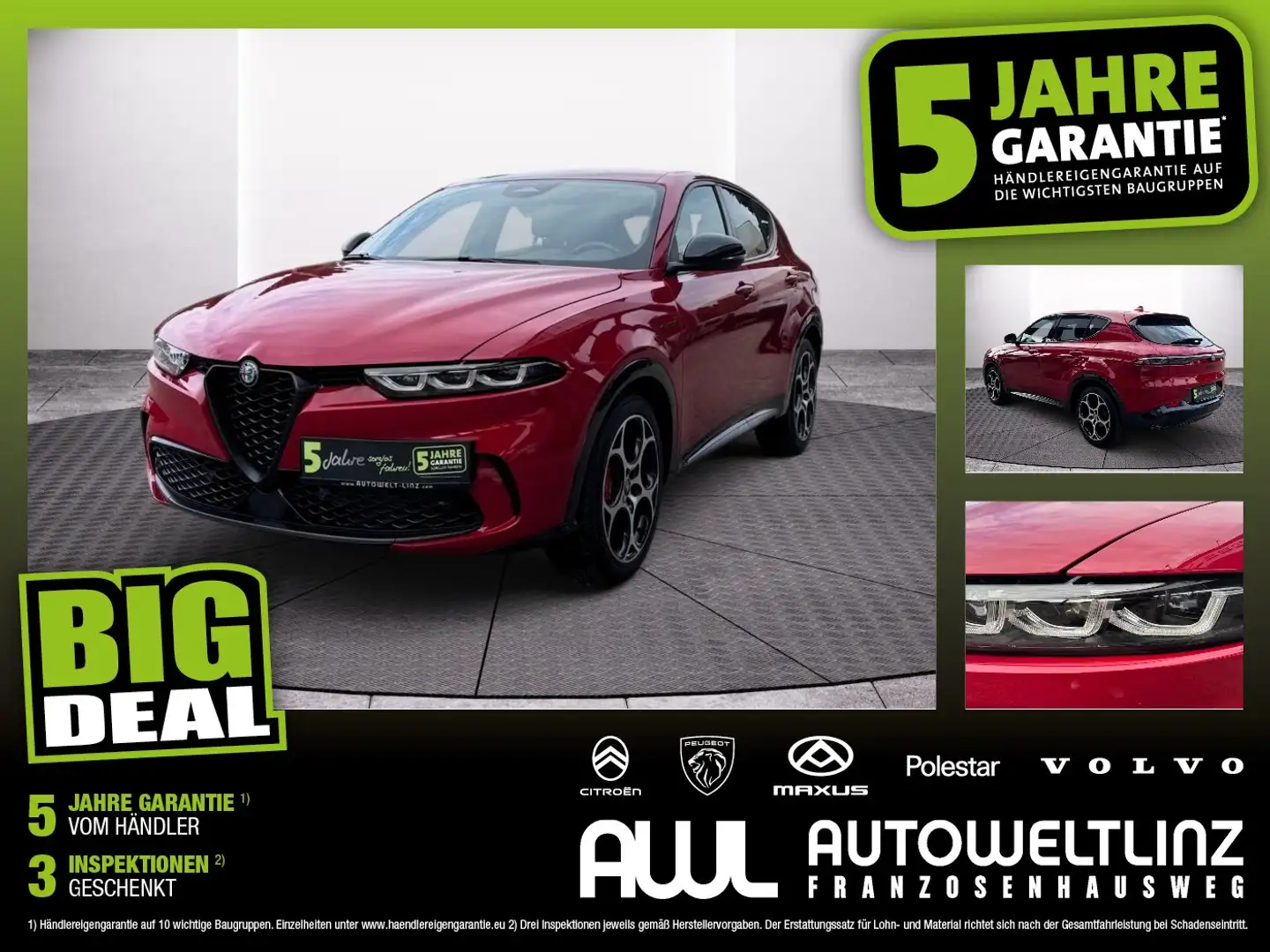 Alfa Romeo Tonale 1.5 Veloce 1,5 T4 Aut. ACC+Navi+SHZ+Kam. Rot - 1