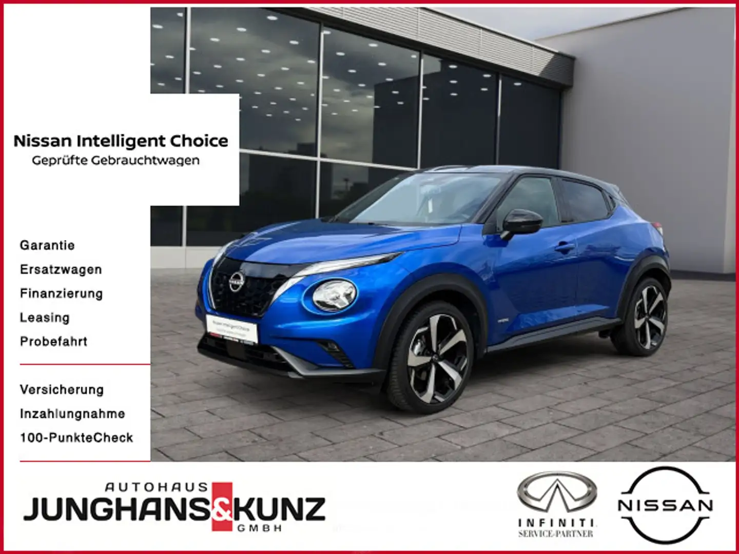 Nissan Juke JUKE 1.6 HYBRID 143 PS TEKNA NAVI BFS KLIMA Blau - 1
