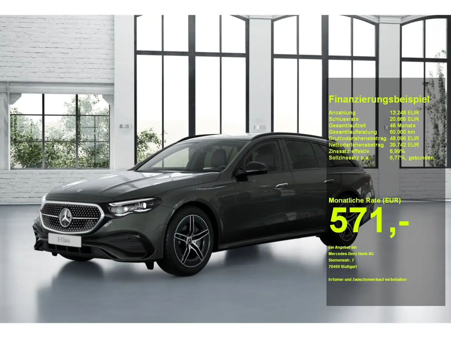 Mercedes-Benz E 300 de 4M T AMG AHK Distr. HUD Burm.4d Supersc Grau - 1