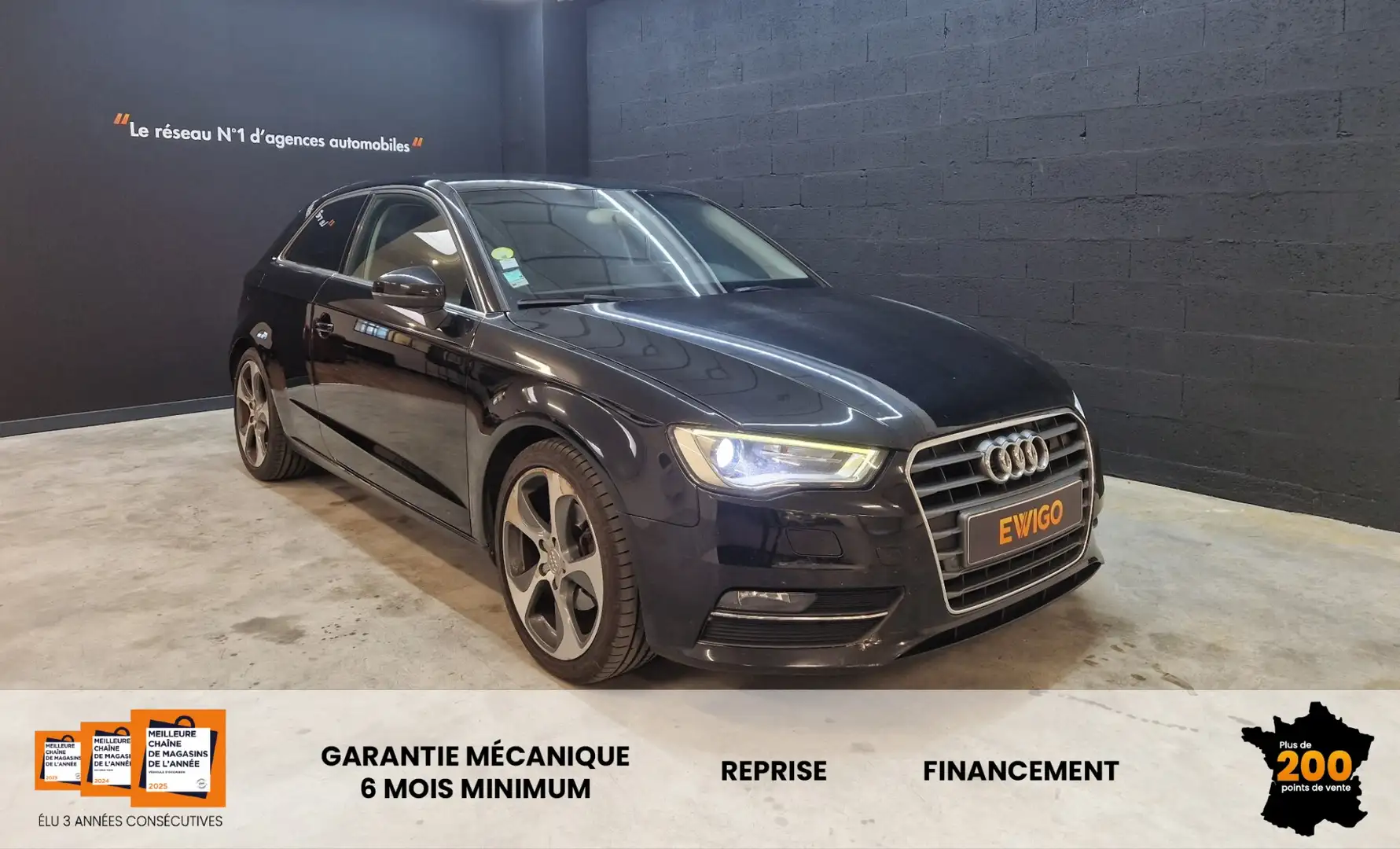 Audi A3 TDI 150, ENTRETIEN FULL ! Caméra, Radar AV et AR - 1