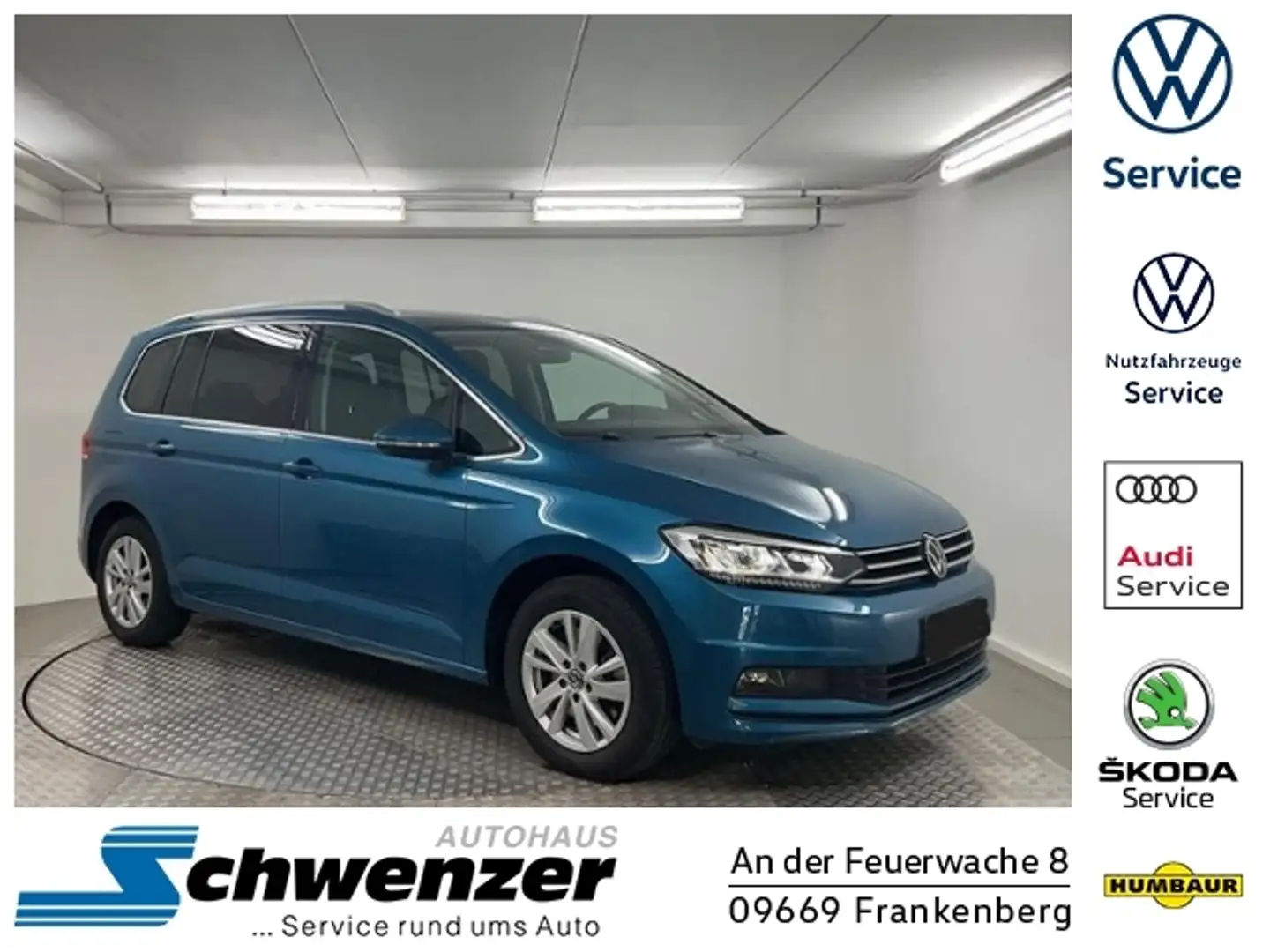 Volkswagen Touran CL LED Vor.NAVI ACC AHZV SHZ RFK beh.FS KLIMA ALU Bleu - 1