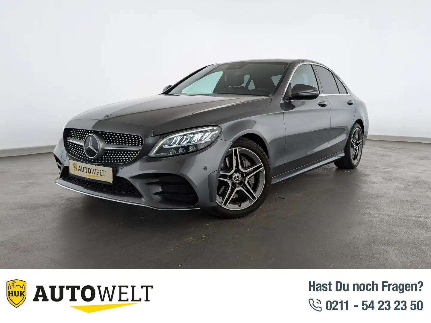 Mercedes-Benz C 300 C 300 AMG Line EURO 6d-TEMP LED+NAV+RFK+SHZ+TEMP Grau - 1