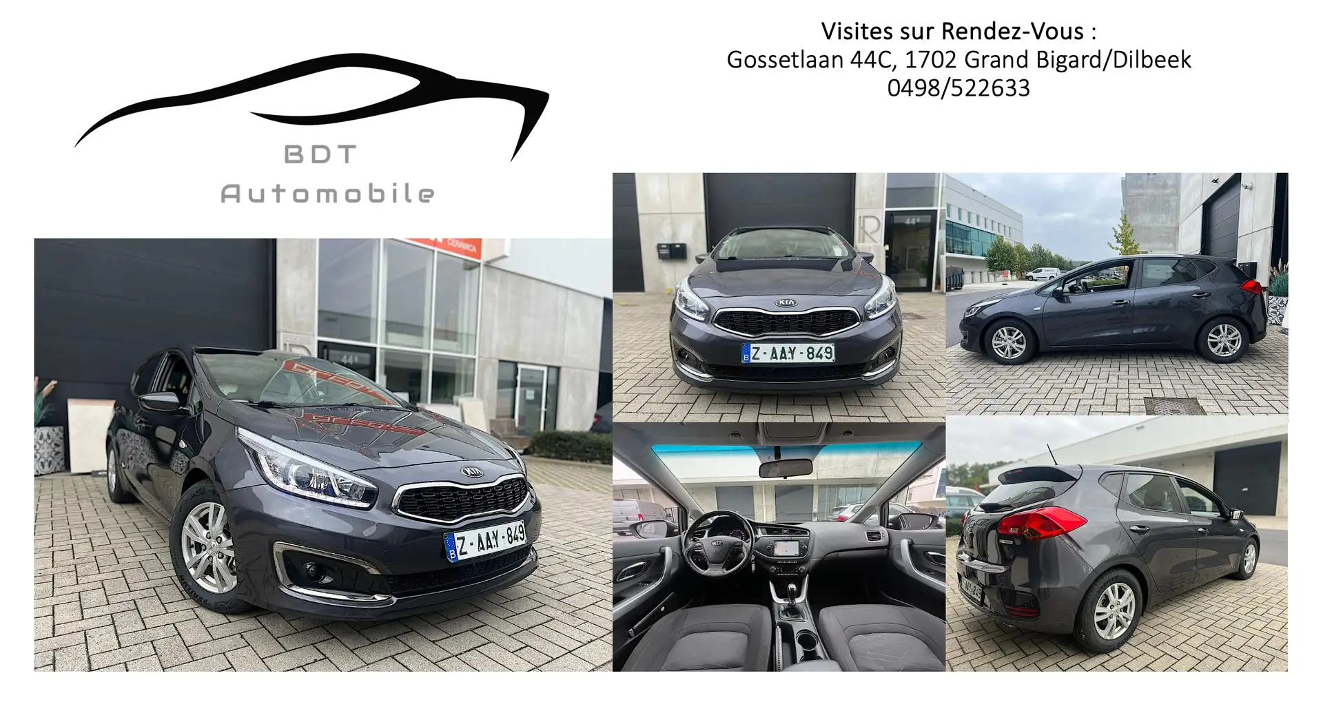 Kia Ceed / cee'd 1.0 TGDI GPS Caméra Sièges Chauf. Clim Auto Grijs - 1