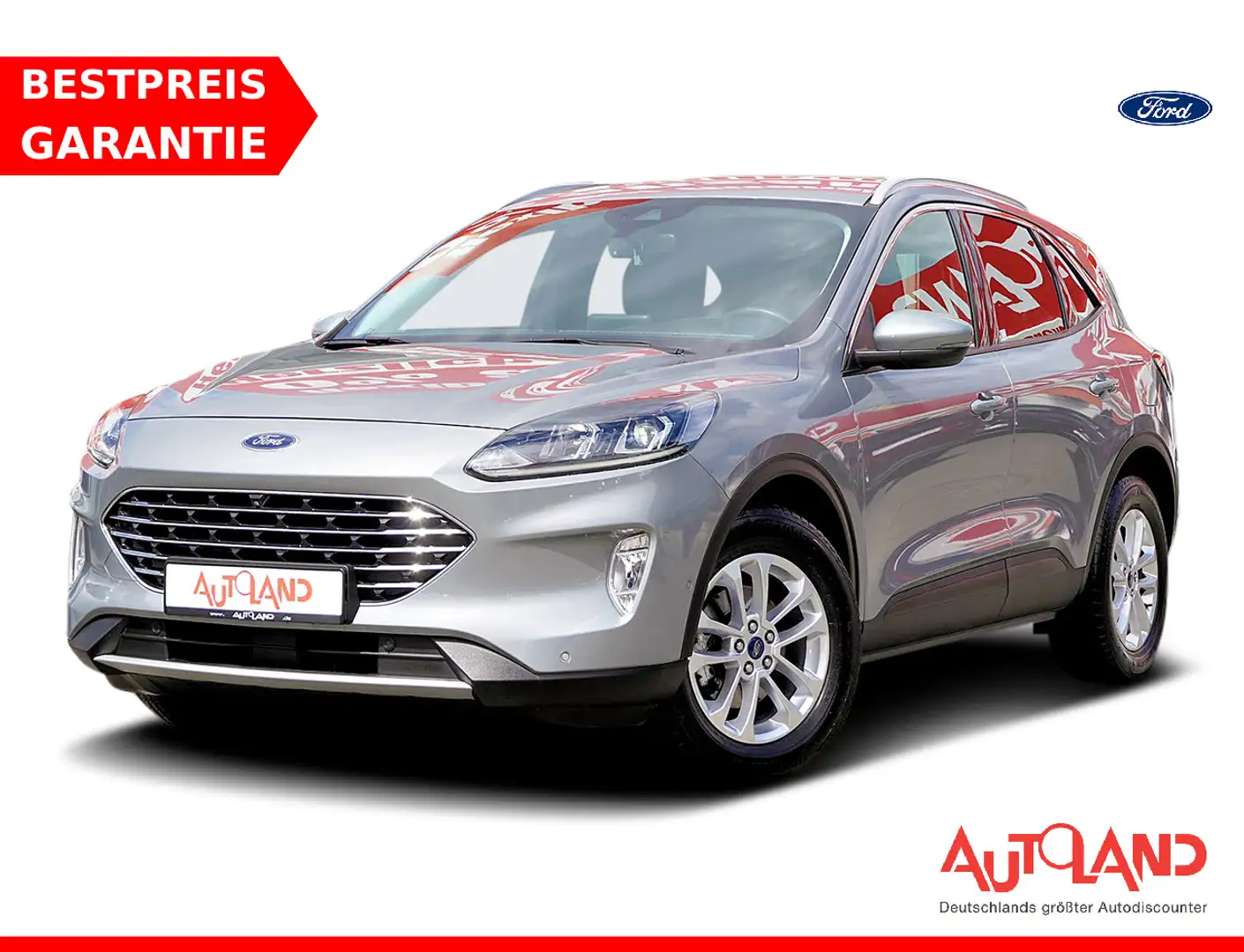 Ford Kuga 2.0 EcoBlue Titanium Aut.AWD Navi ACC DAB Silber - 1