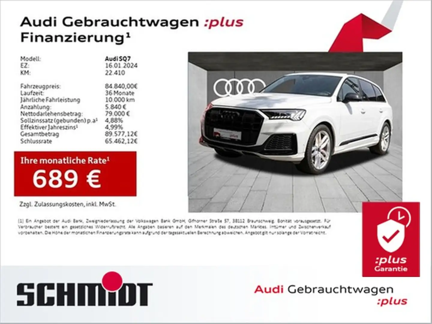 Audi SQ7 TFSI HuD Standhzg. Laserl. AHK Sportsitze+ Pano... Weiß - 1