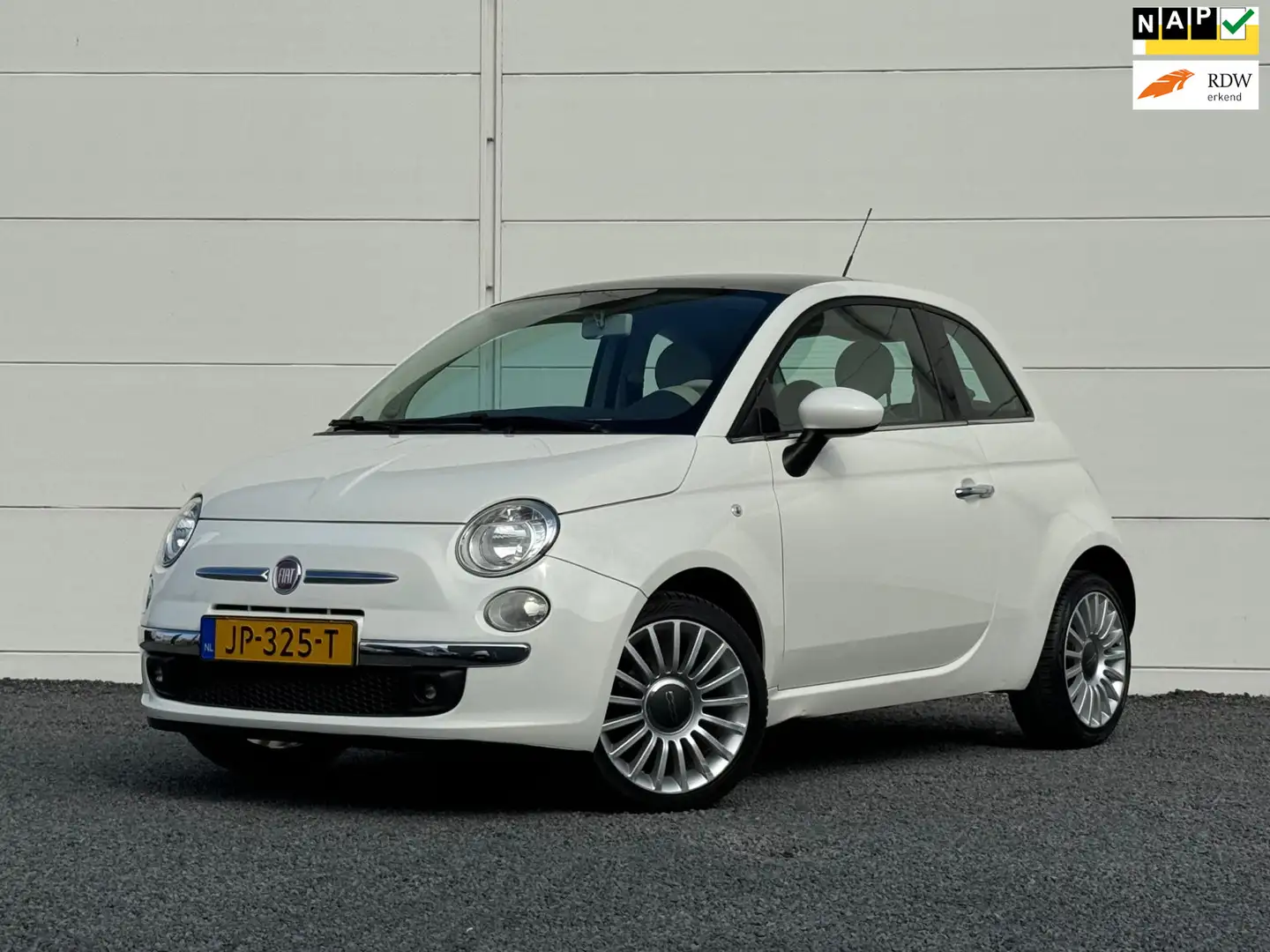 Fiat 500 1.2 Lounge Pano Airco Nwe Distributie Onderhoudboe Wit - 1
