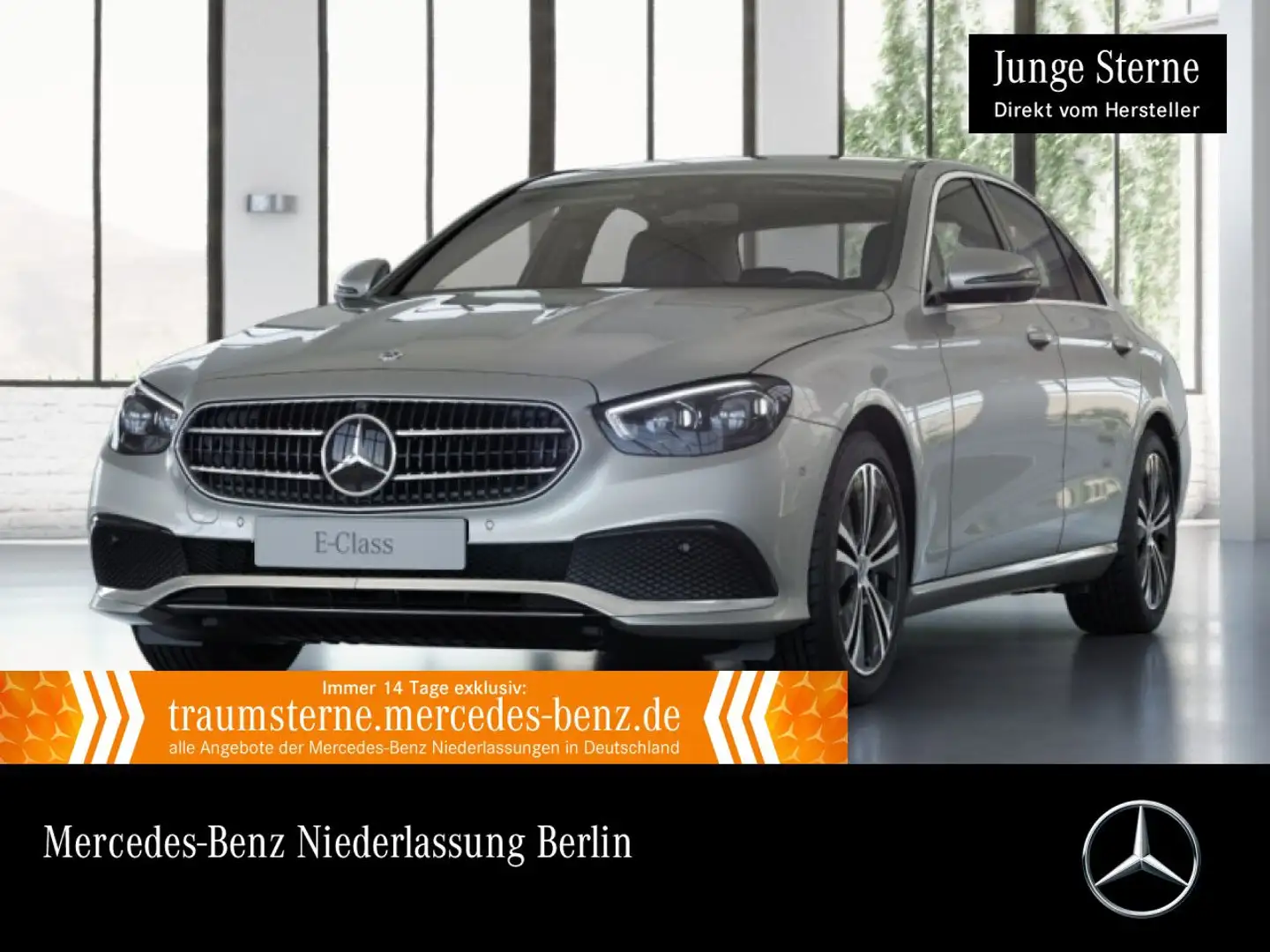 Mercedes-Benz E 400 d 4M AVANTG+360+MULTIBEAM+FAHRASS+9G Zilver - 1