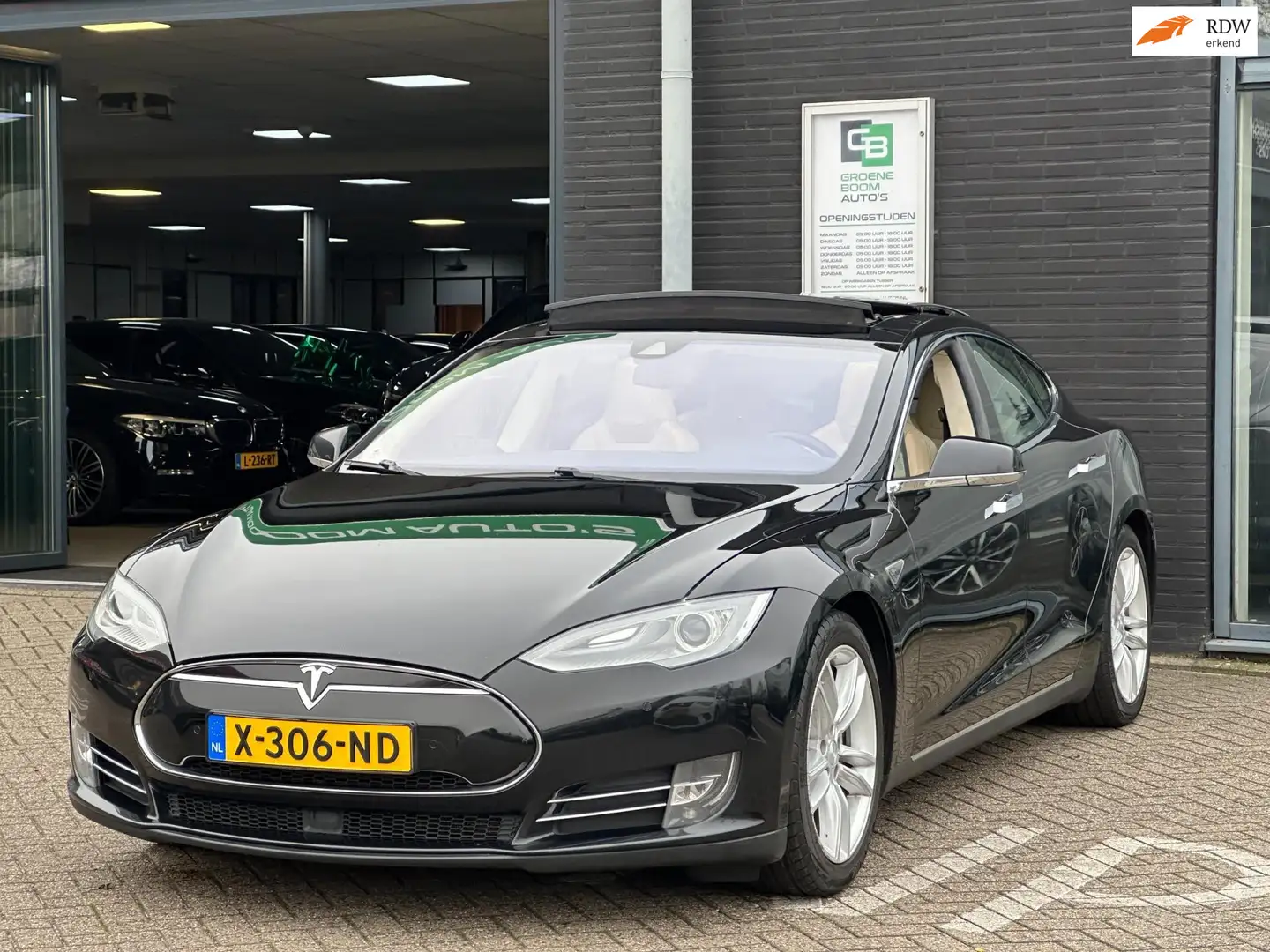 Tesla Model S 70D Base/PANO-DAK/CAMERA/LEDER/NETTE STAAT!! Noir - 1