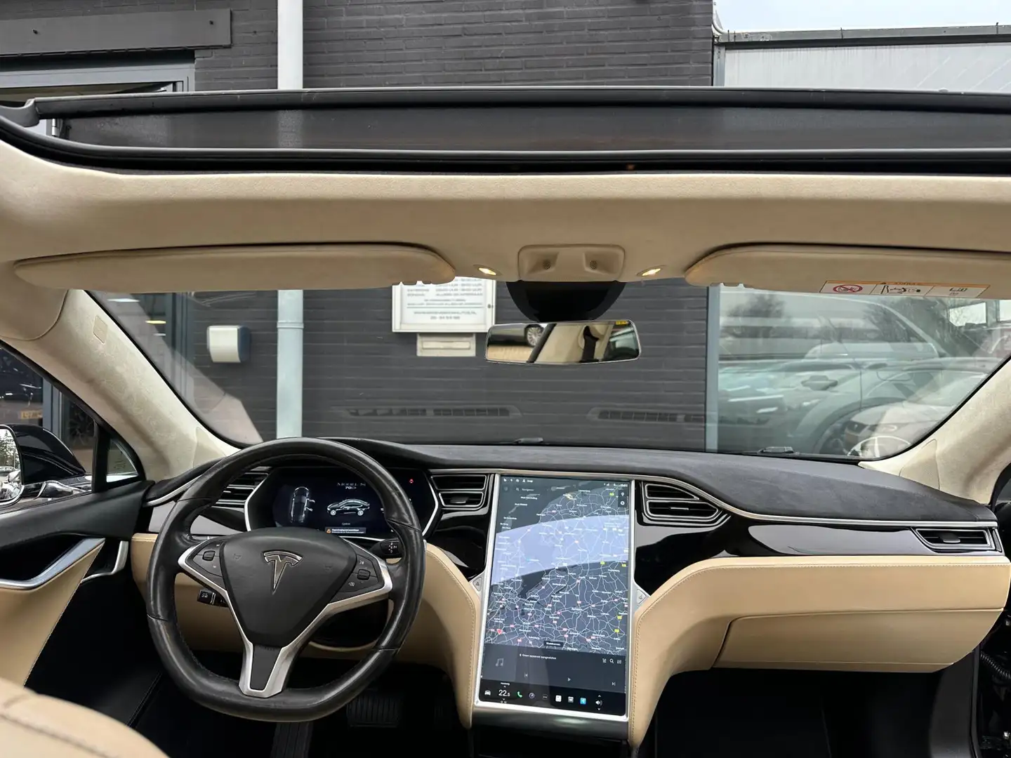 Tesla Model S 70D Base/PANO-DAK/CAMERA/LEDER/NETTE STAAT!! Noir - 2
