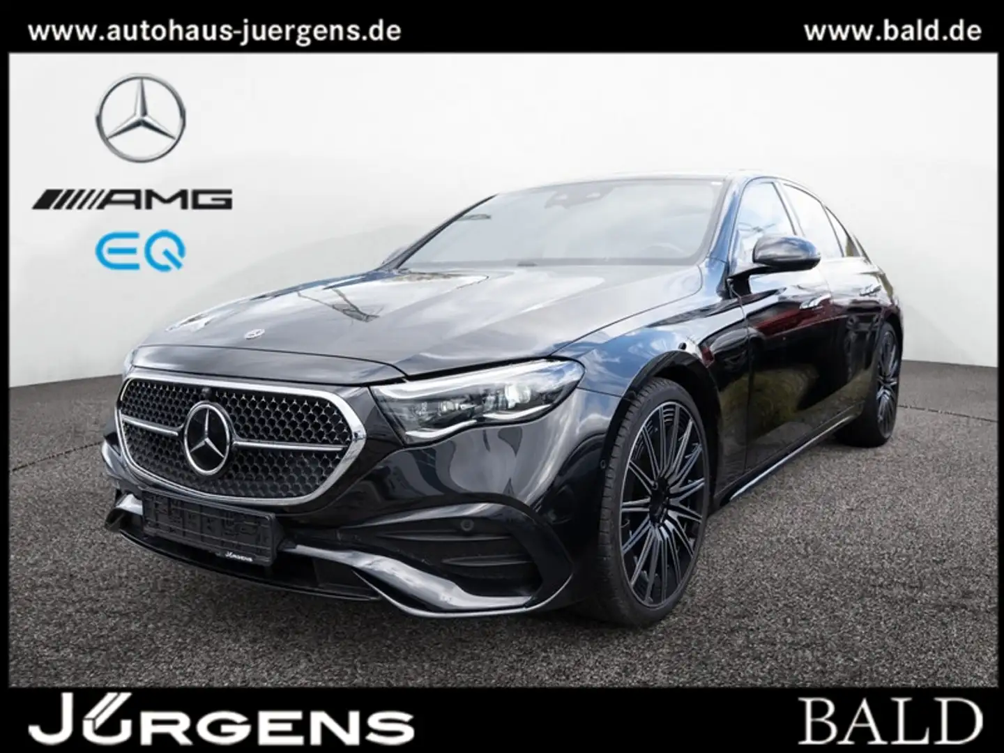 Mercedes-Benz E 220 d 4MATIC Limousine AMG-Sport+Burm+Pano+AHK Schwarz - 1