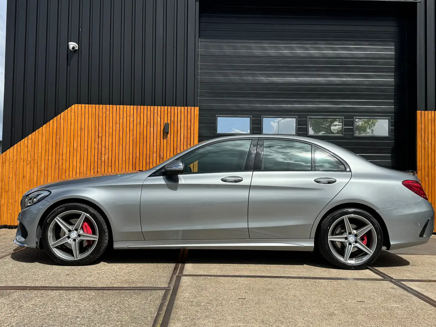 Mercedes-Benz C 200 AMG line Cruise Clima Navi Leder Grijs - 2