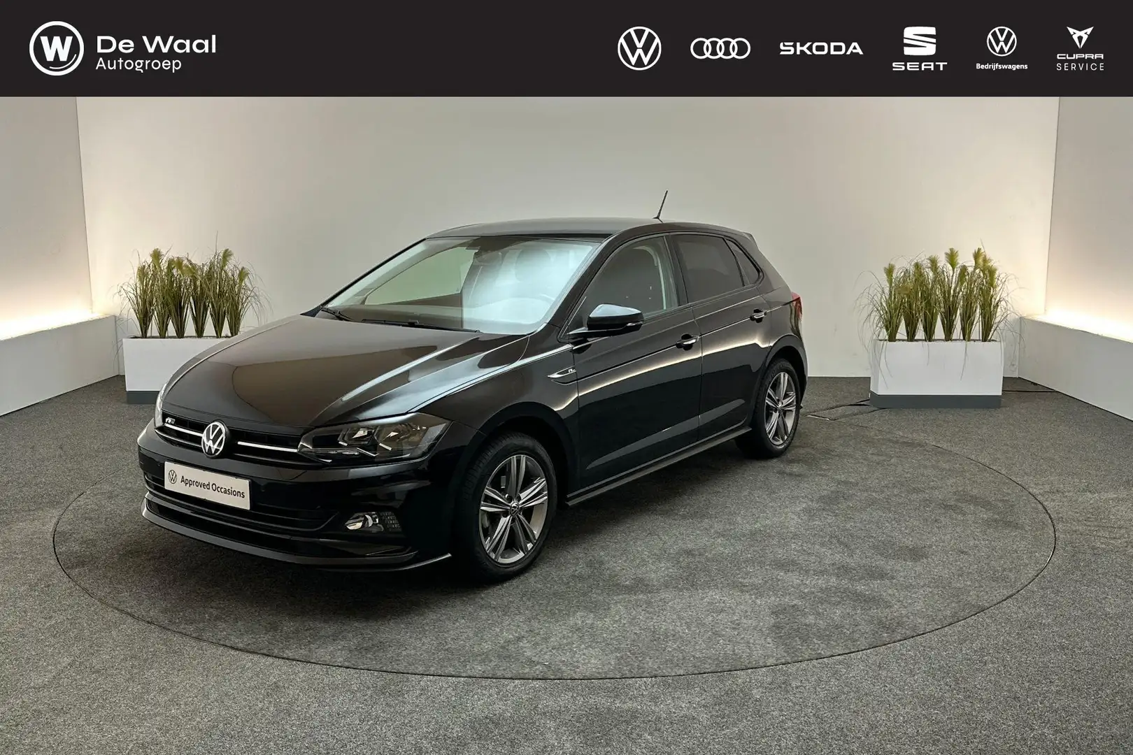 Volkswagen Polo 1.0 TSI 95pk R-Line Edition | Parkeersensoren V+A, Zwart - 1