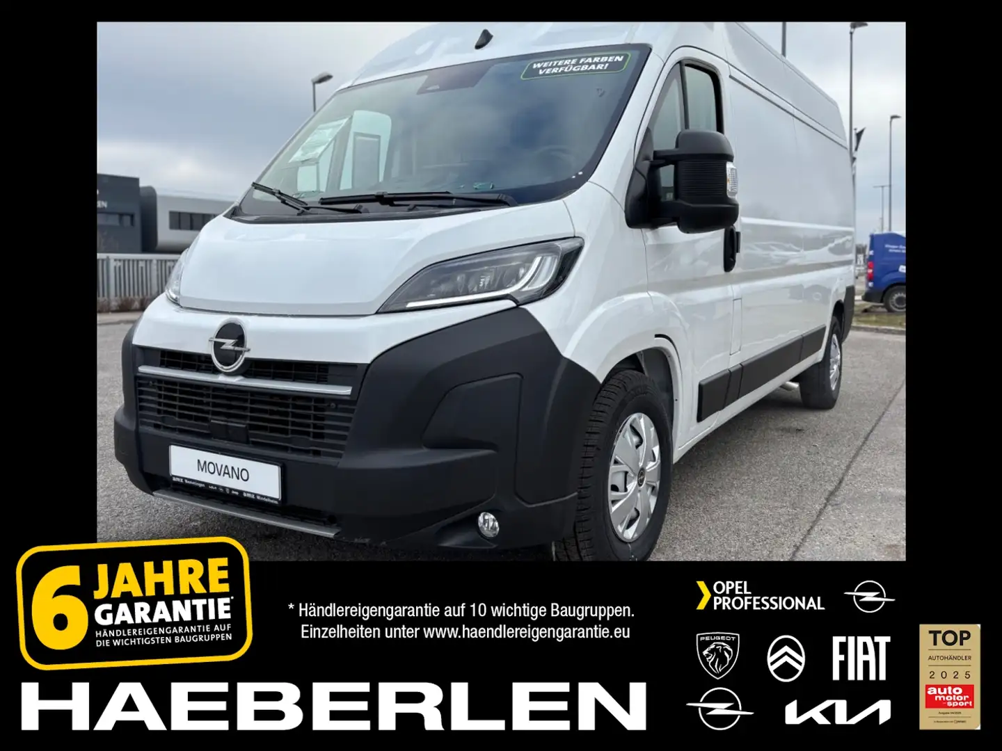 Opel Movano Kasten H2 2.2 Blue-HDI Maxi L3H2 (verstärkt Weiß - 1