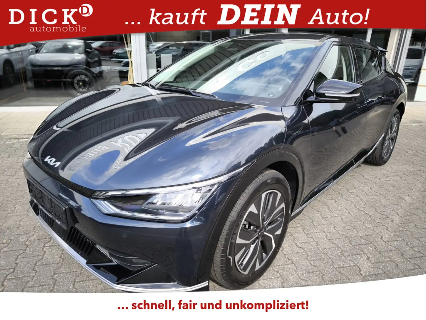 Kia EV6 2WD WERKSGAR+NAVI+LED+SHZ+KAMERA+ACC+WP+19 Bleu - 1