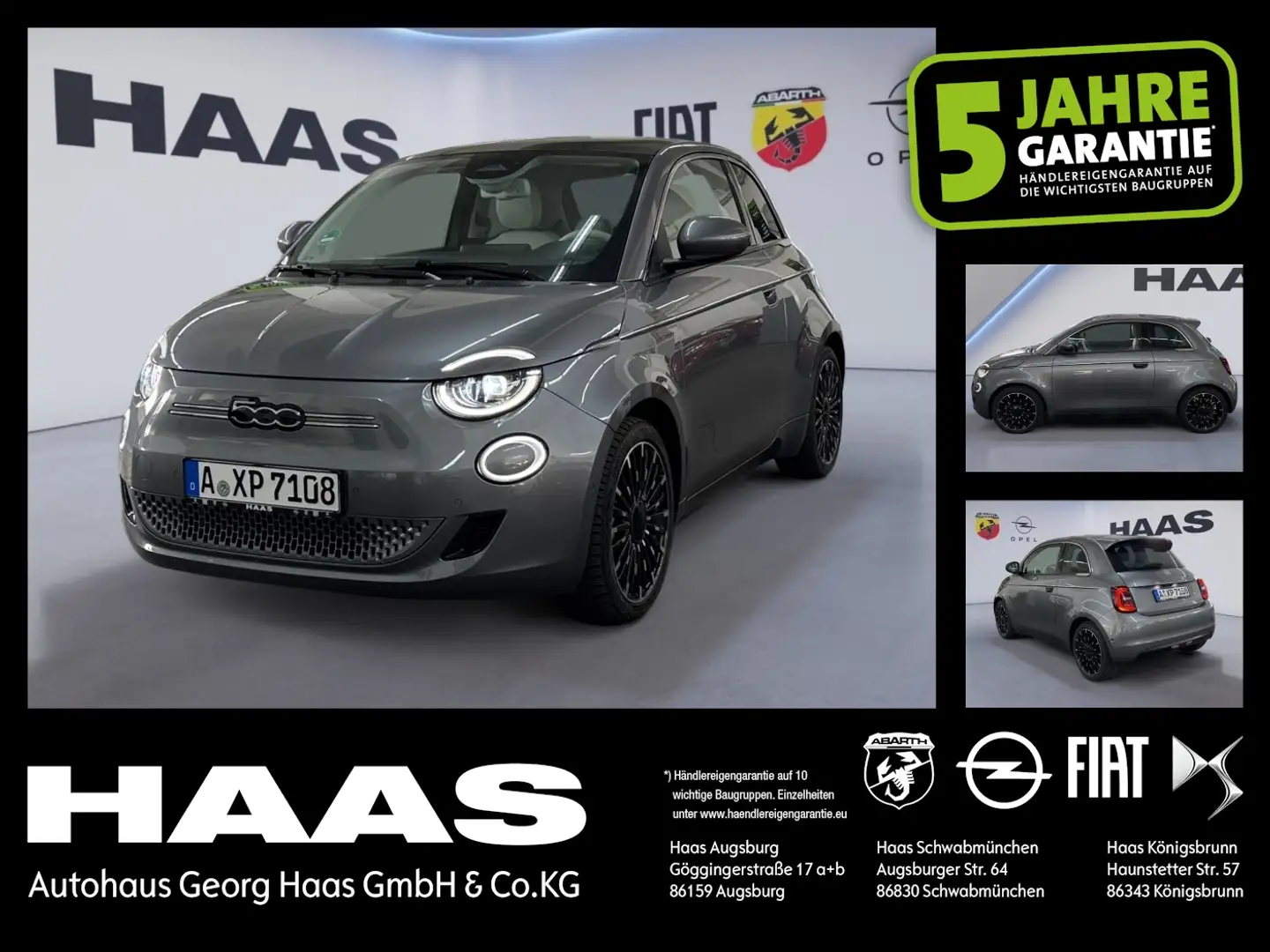 Fiat 500e 500 e La Prima by Bocelli Vollausstattung Grau - 1