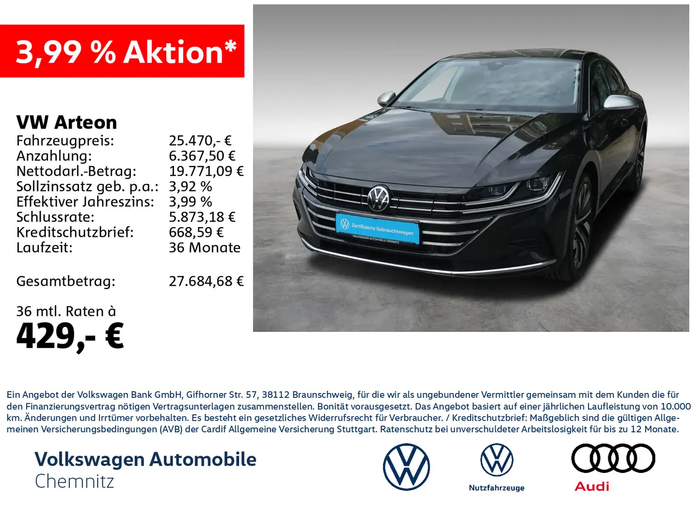Volkswagen Arteon 1.4 TSI eHybrid Elegance ACC IQ.LIGHT LED Gris - 1