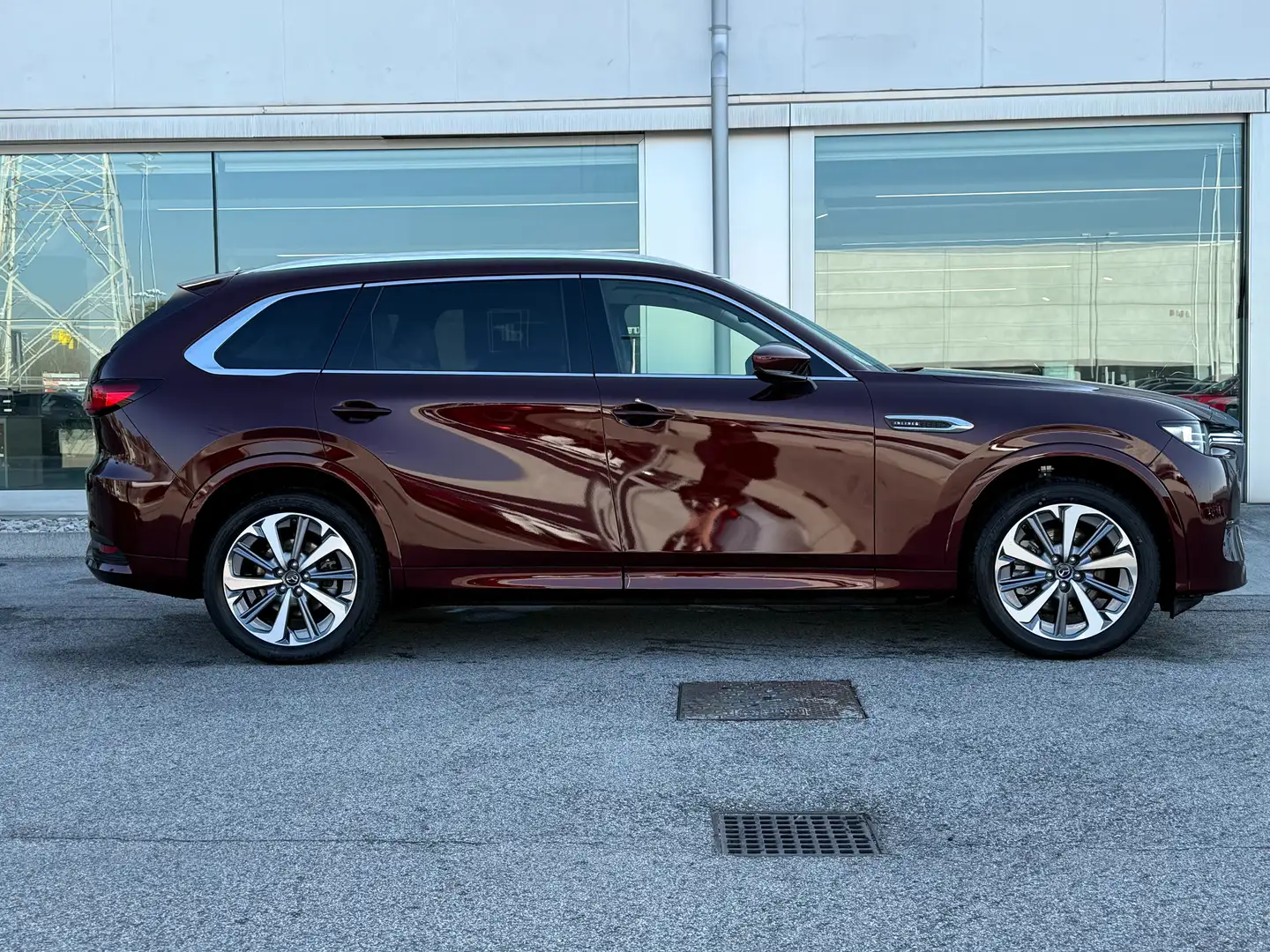 Mazda CX-80 CX-80 3.3 m-hybrid boost Takumi Plus 7 posti Rosso - 2