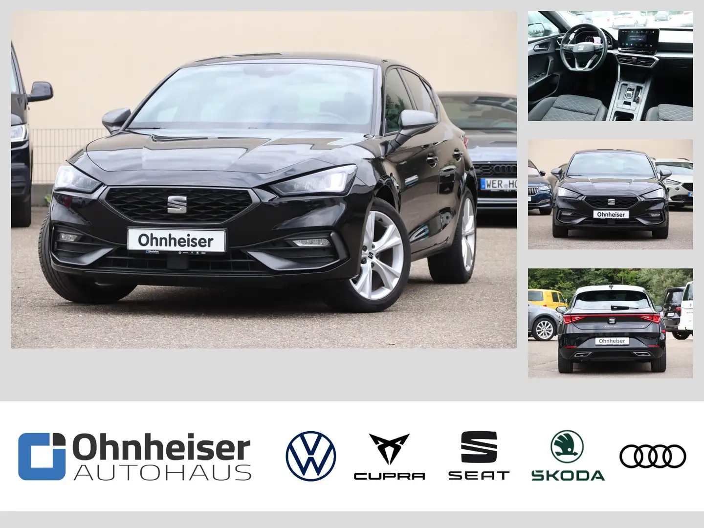 SEAT Leon 1.5 eTSI FR DSG*NAVI*SHZ*PDC*CLIMATRONIC Schwarz - 1