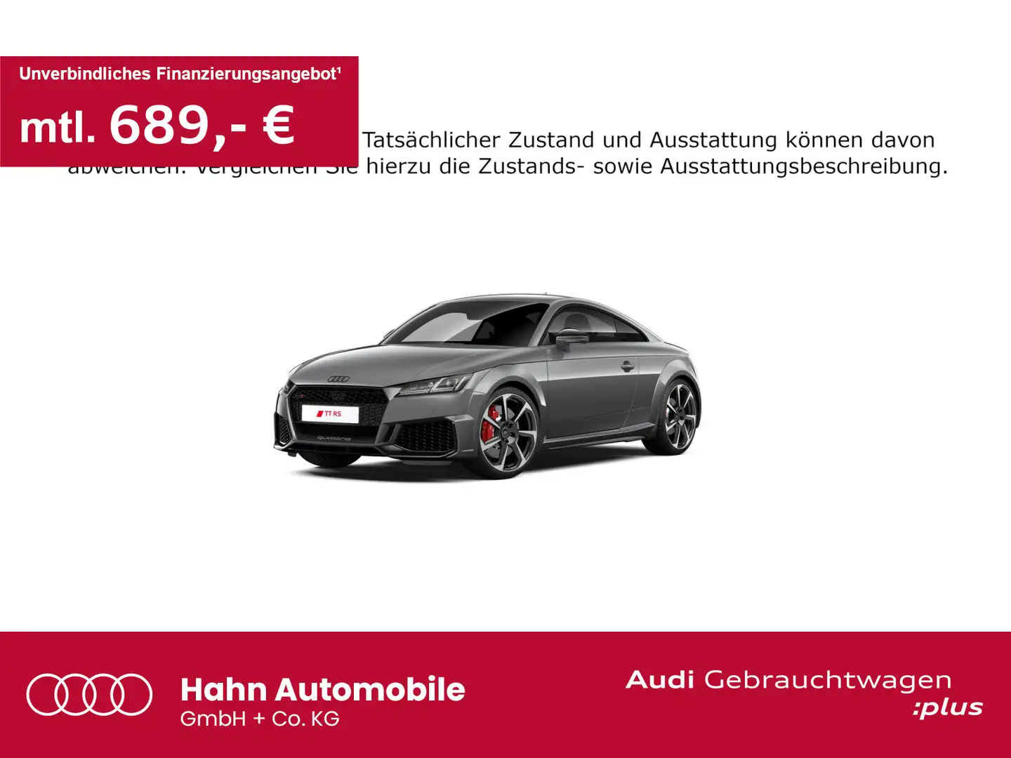 Audi TT RS TT RS Coupe quattro Matrix B&O Sportabgas 280 km Grau - 1