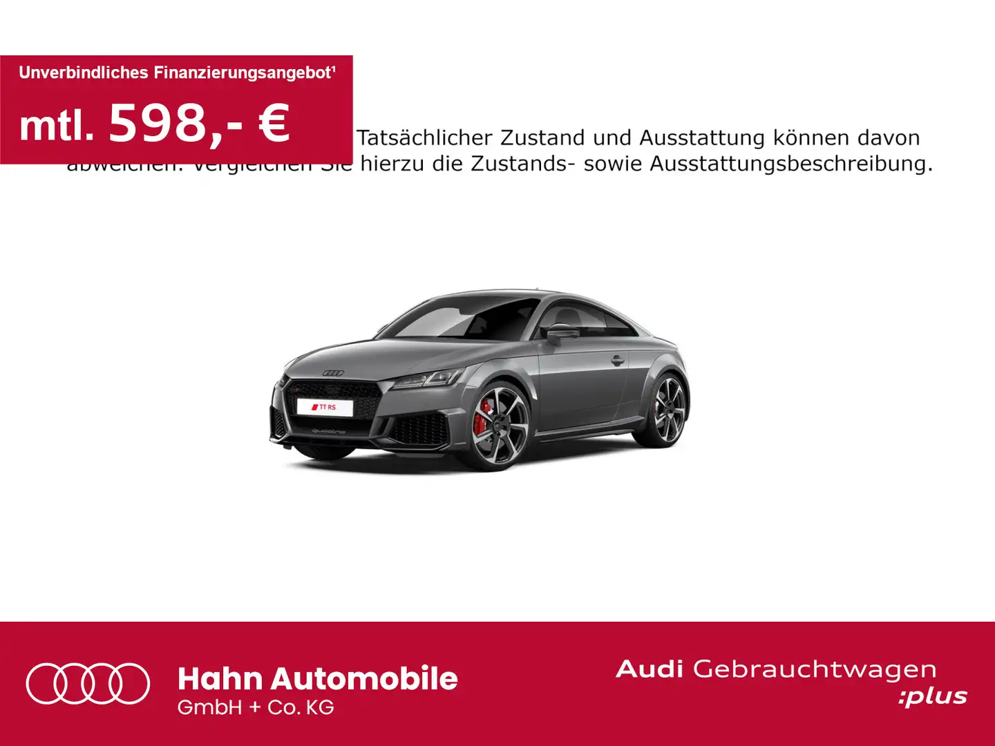 Audi TT RS TT RS Coupe quattro Matrix B&O Sportabgas 280 km Grau - 1