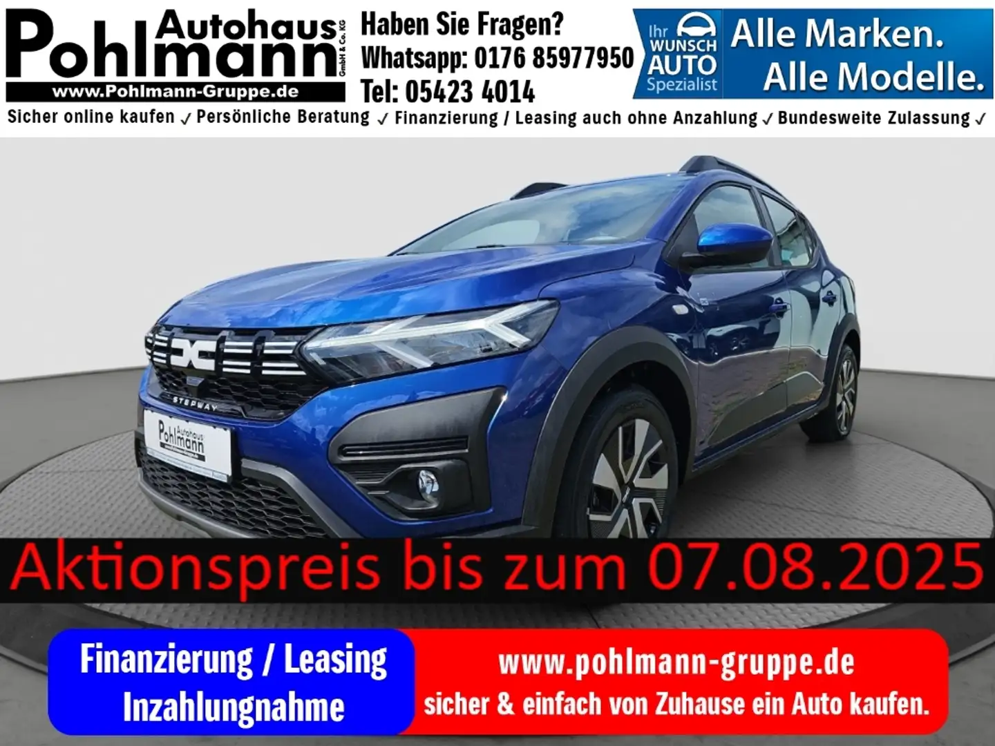 Dacia Sandero Stepway Expression 1.0 TCe 90 CVT AKTIONSPREIS SOF Blau - 1
