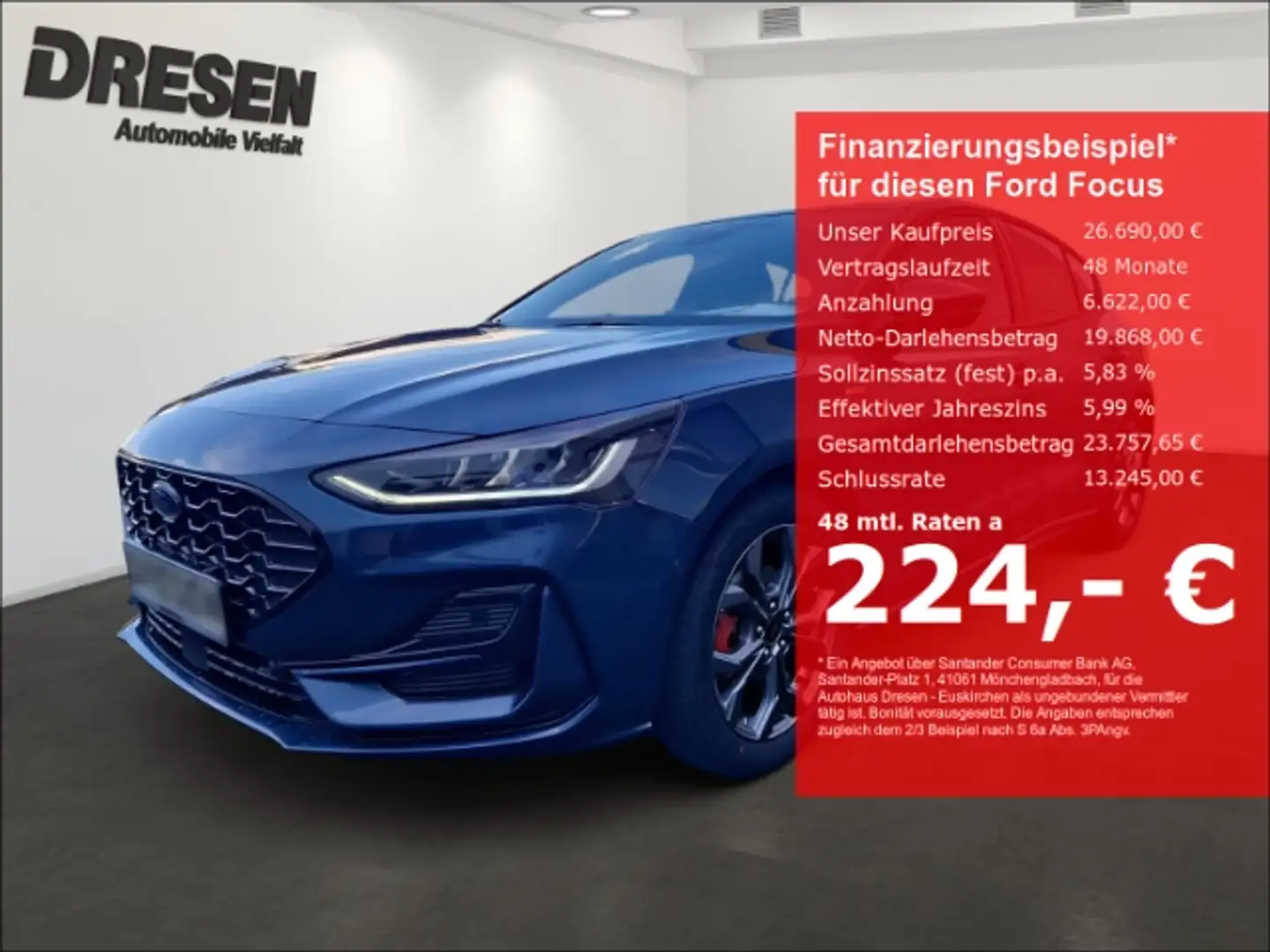 Ford Focus 1.0 ST-Line  ACC/LED-Scheinwerfer/Sitzheizung/Rück Blau - 1