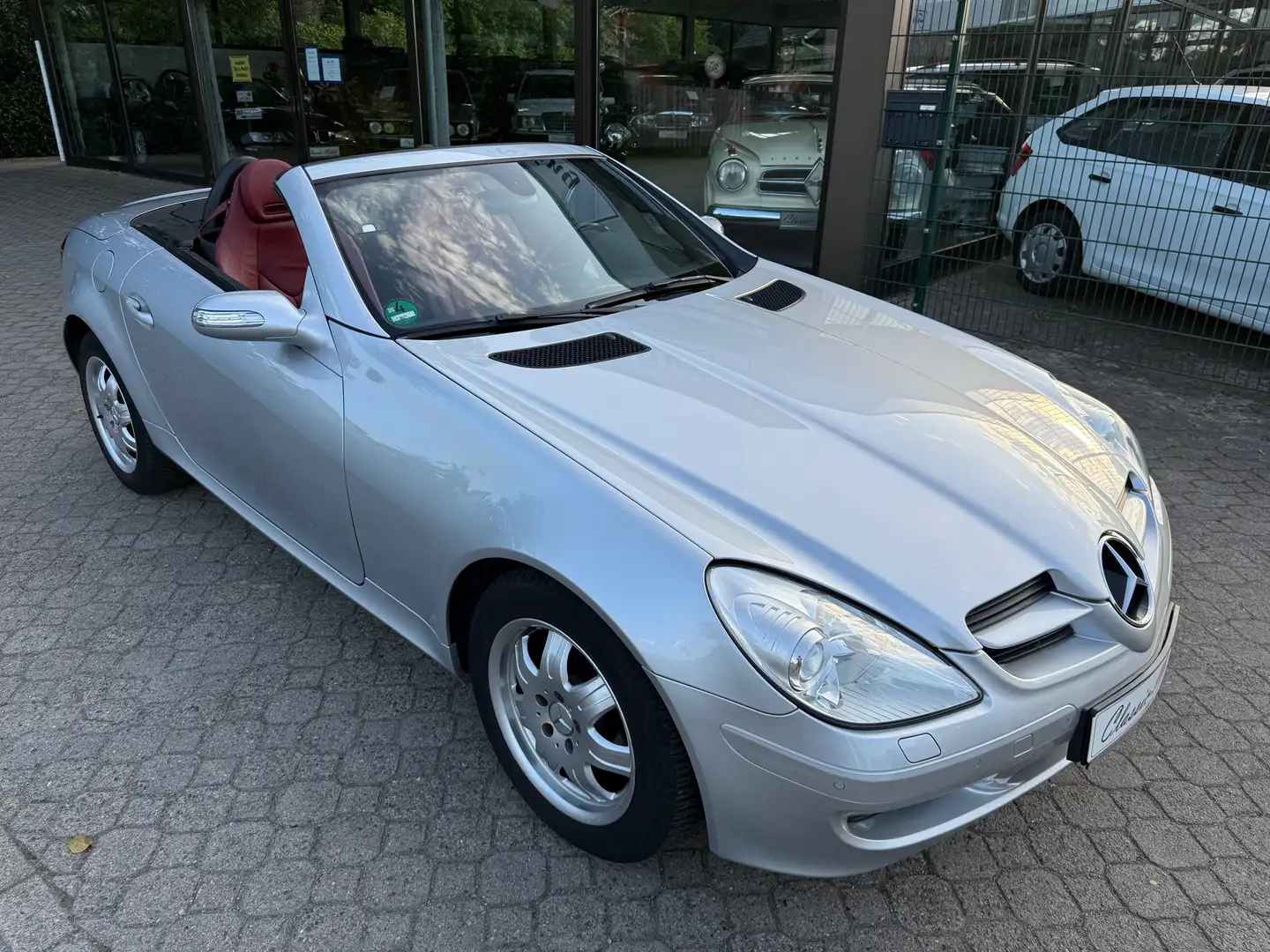 Mercedes-Benz SLK 200 Kompressor *Scheckheft*Leder rot*PDC*HU a.W. neu* Silber - 1