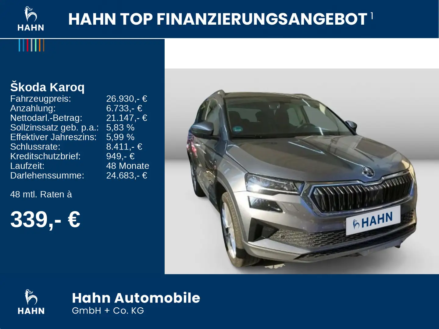 Skoda Karoq 1.5 TSI DSG Style LED GRA CAM Car Play Grau - 2