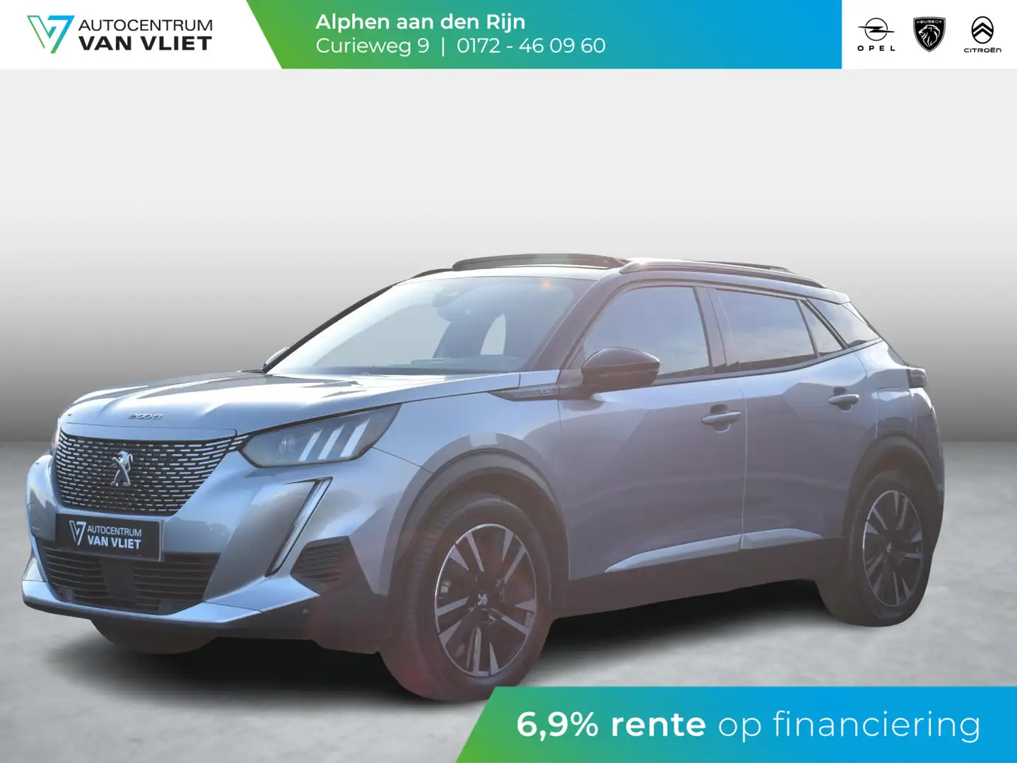 Peugeot e-2008 EV Allure Pack 50 kWh SCHUIF- KANDELDAK | NAVI & C Grijs - 1