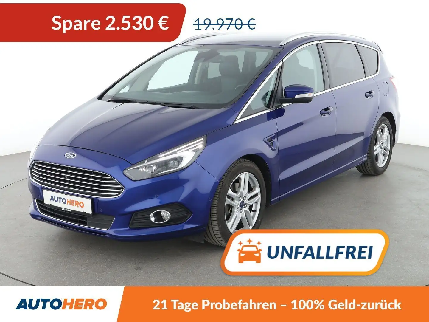 Ford S-Max 2.0 TDCi Titanium 4x4 Aut. *NAVI*360°*LED* Azul - 1