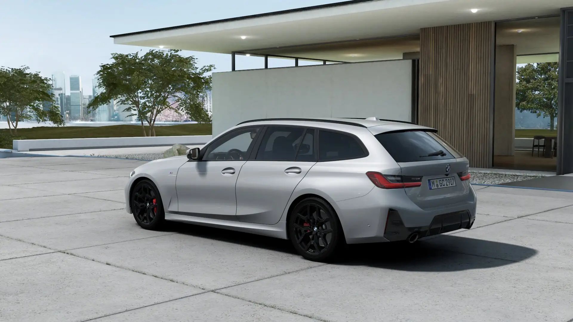 BMW 318 318d 48V Touring Msport Pro Grigio - 2
