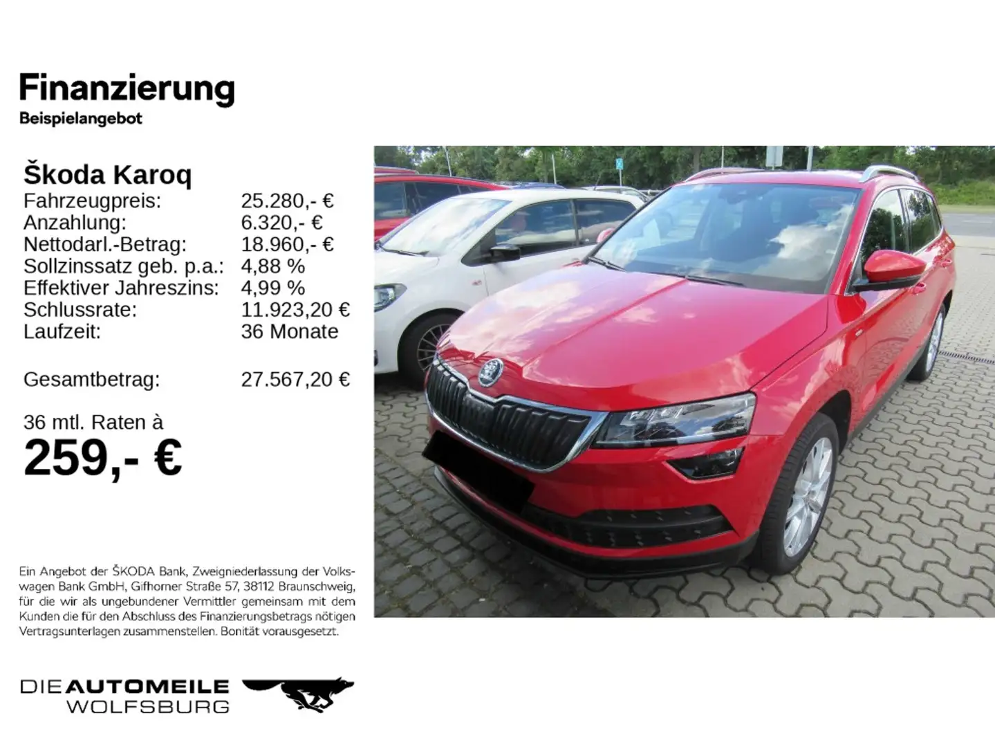 Skoda Karoq 1.5 TSI DSG Clever Standhzg/Pano/Rückkam Rot - 2