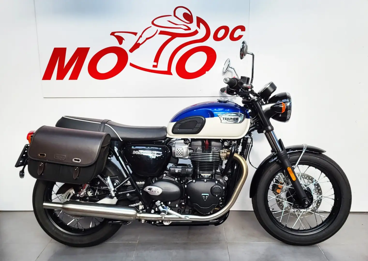 Triumph Bonneville T100 ***MOTODOC.BE*** Niebieski - 1