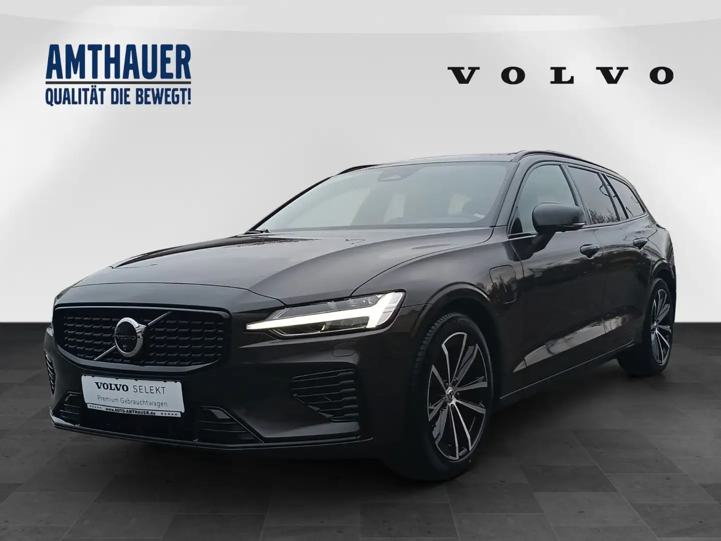 Volvo V60 T6 AWD Plus Dark 360°/Head-up/H&K/BLIS Gris - 1